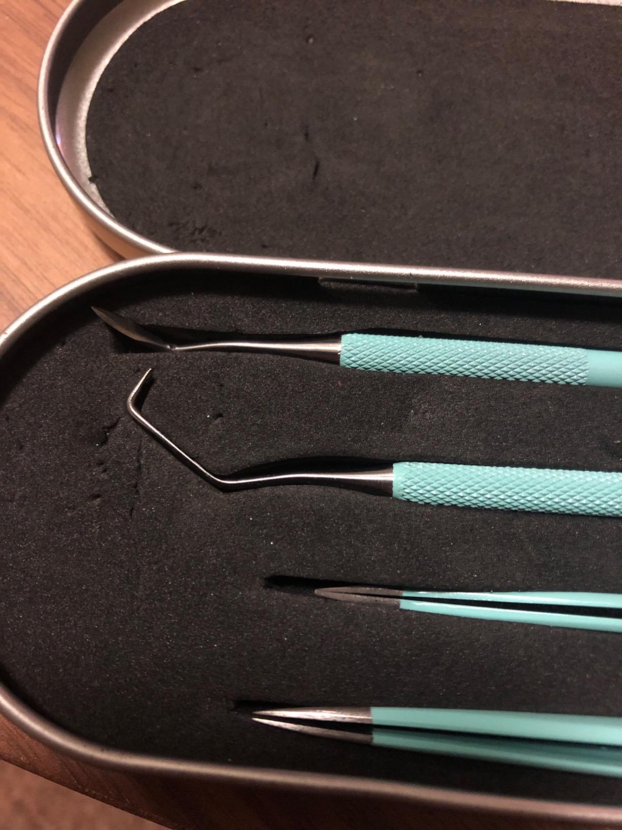 Premium Vinyl Weeding Tool Kit - Precision Stainless Steel Weeder - Hook and Pick with Fine Tweezers Crafting Set - by iVyne customer photo 2