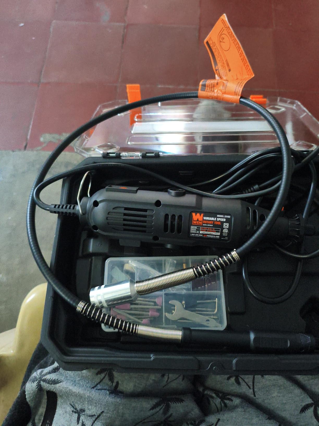 WEN 23103 1-Amp Variable Speed Rotary Tool with 100+ Accessories, Carrying Case and Flex Shaft customer photo 2