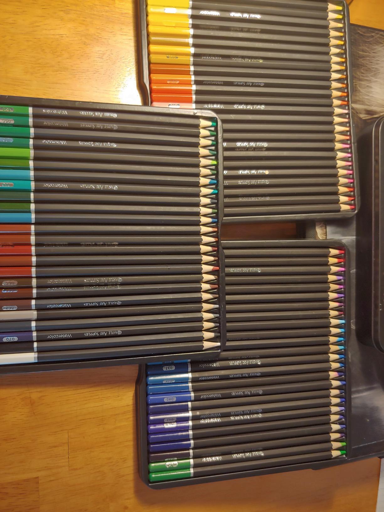 Castle Art Supplies Watercolor Pencils Set | 72 Vibrant Pigments for Blending, Drawing and Painting | Adults and Professionals | Presented in Tin Case customer photo 1