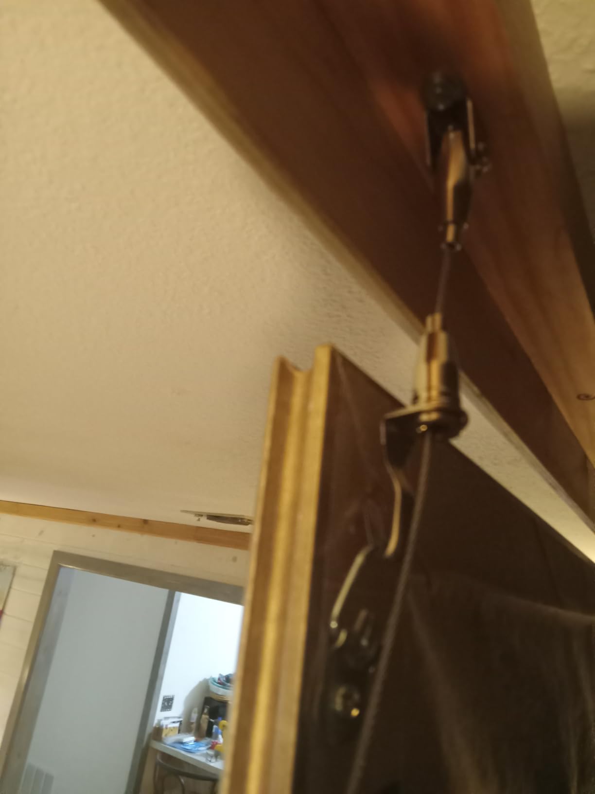 Chris.W 2Pack Art Gallery Ceiling Wall Mount Picture Hanging System Kit with Adjustable Hooks and 2M Stainless Steel Wire for Heavy Duty Frame Picture Photo Mirror Hanging(180° Rotary) customer photo 2