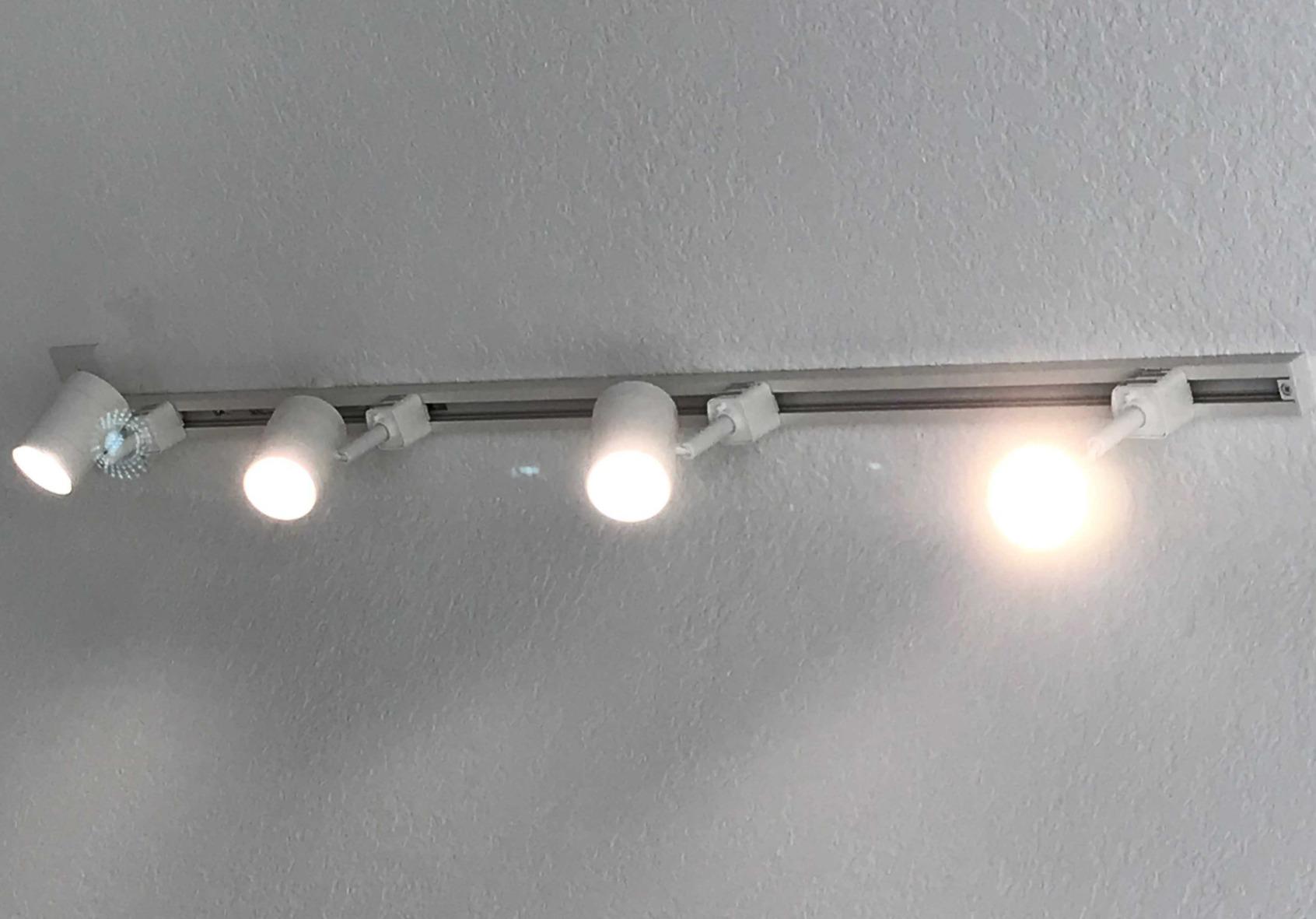 LEONLITE Studio Series 8.5W LED H Track Lighting Heads, ETL FCC, Dimmable Retail Track Light Heads for Store Shop Cafe, 600LM, CRI90, H Track Lighting, 4000K Cool White, Matte White, Pack of 4 customer photo 2