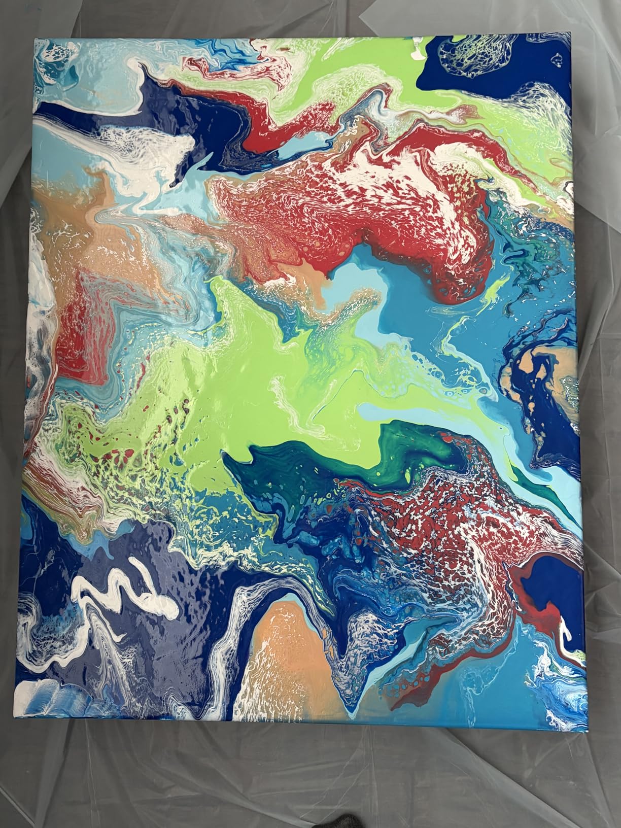 U.S. Art Supply Professional Gloss Pouring Medium 32oz (Quart) - Improves Paint Flow & Cell Effects Creator customer photo 1