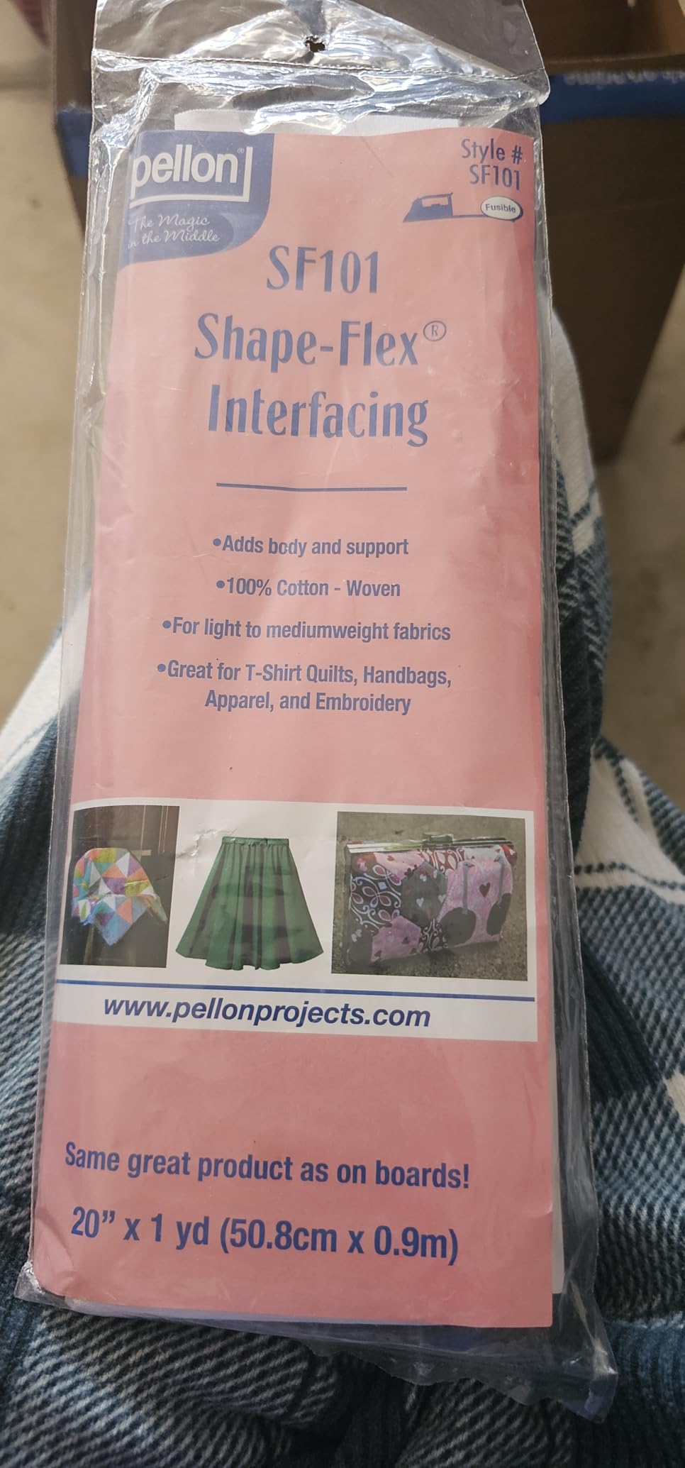 Pellon SF101 Shape-Flex Fusible Medium Weight Woven Interfacing White Sold by Yard customer photo 2