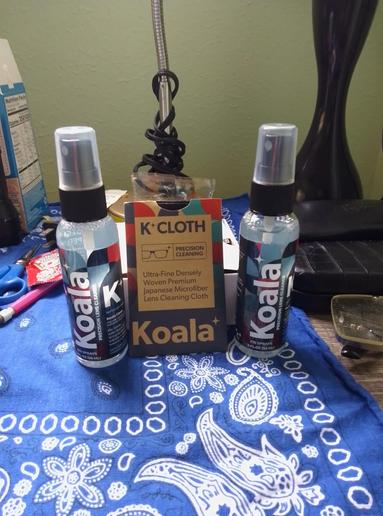 Koala Eyeglass Lens Cleaner Spray Kit | (2x) Glasses Cleaner Bottle + (2x) Microfiber Cloth | Alcohol Free Eyeglasses, Screen, and Camera Cleaning Kit | Made in USA (4 Piece Set) customer photo 1