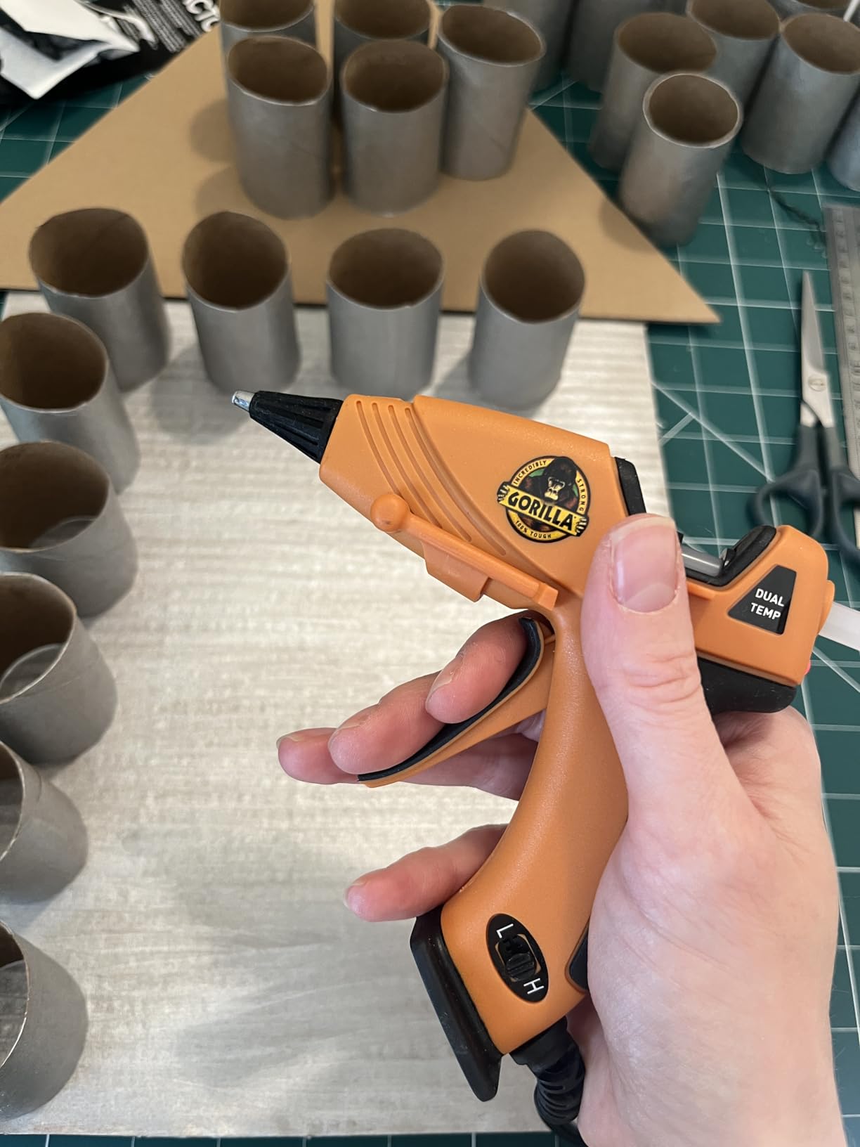 Gorilla Mini Hot Glue Gun Kit (Pack of 1 Mini Hot Glue Gun and 30 Sticks) - Dual Temp, Precision Nozzle, and Easy Squeeze Trigger customer photo 2