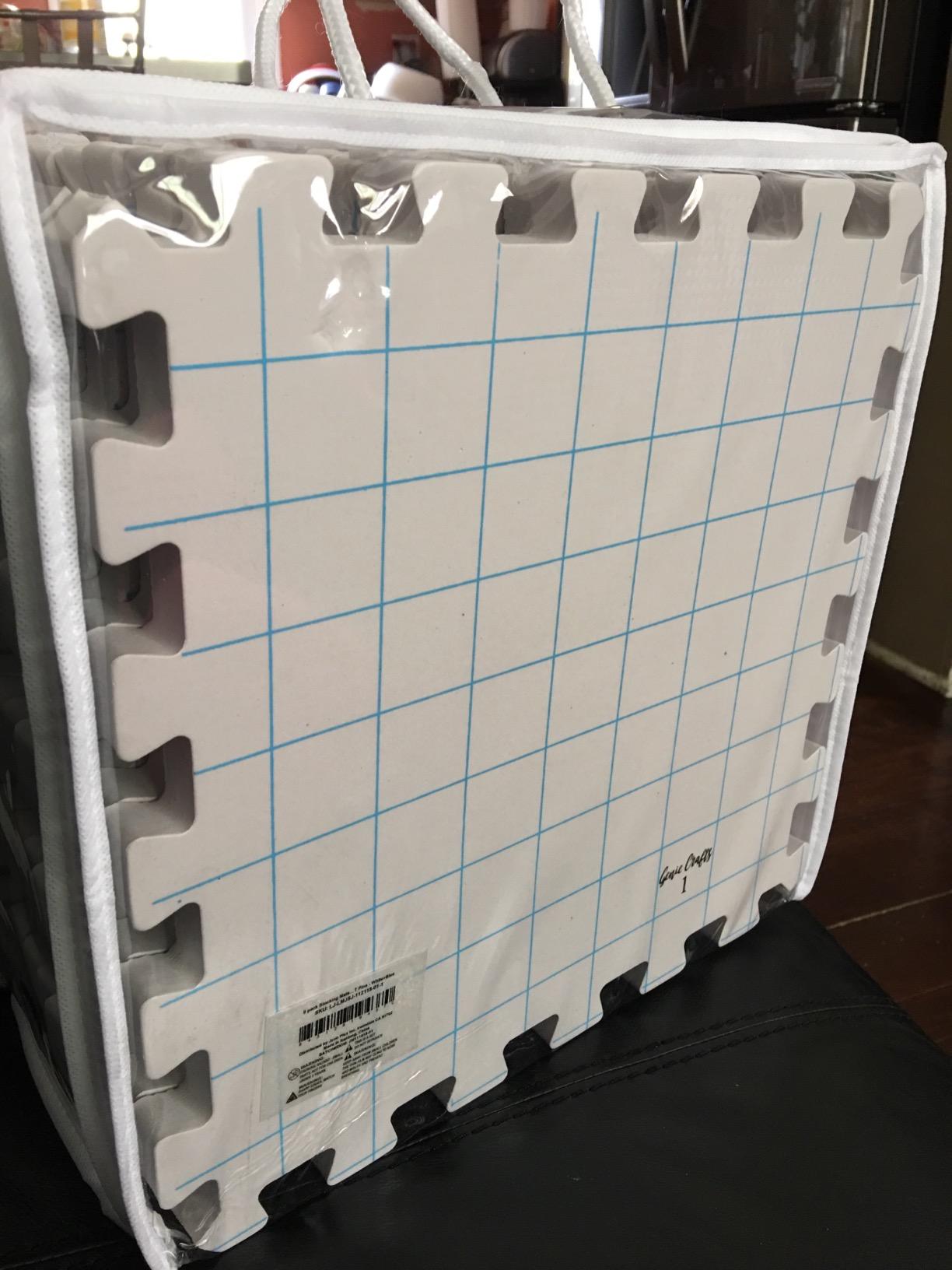 Juvale Foam Blocking Pad Set for Knitting & Crochet - 9-Pack 12.5 x 12.5 in, 0.7-in Thick, Blue - with 200 T-Pins & Storage Bag - Yarn Blocking Kit for Knitting & Crochet customer photo 1