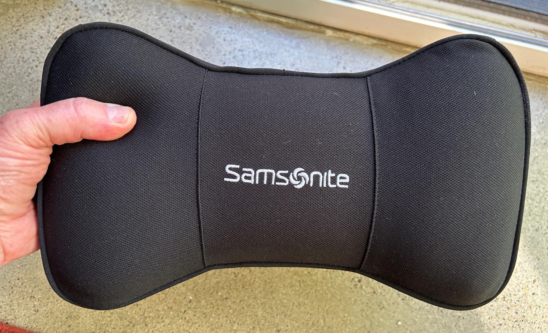 SAMSONITE Travel Neck Pillow - Memory Foam Car Seat Headrest Cushion, Ergonomic Neck Support for Driving, Adjustable, Comfortable Head Rest for Long Trips, Travel Pillow for Cars & Office Chairs customer photo 2