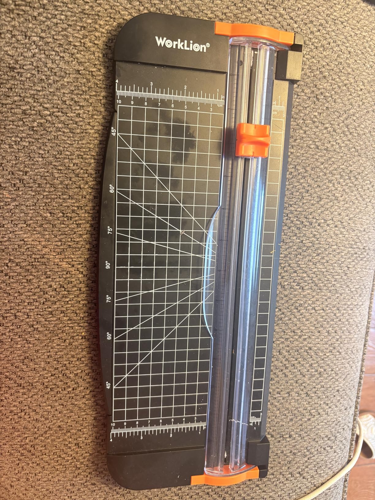 WORKLION Paper Cutter - A4 Paper Craft Cutter with Security Blade for Cut Gift Card, Coupon, Label, Cardstock, Photo, 12 inch Black Office Paper Trimmer customer photo 2