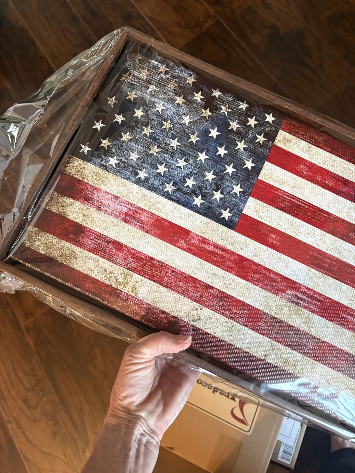 Pyradecor Large Old Vintage American Flag Canvas Prints Wall Art Pictures Paintings for Living Room Office Home Decorations Modern Abstract Landscape Artwork 24