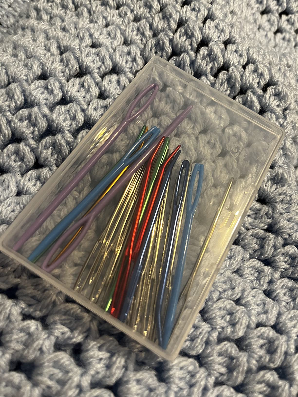 Y-Axis 24 Pcs Assorted Yarn Needles Bent Tapestry Needle Weaving Needle Darning Needles with Storage Box + Knitting Stitch Counter + Needle Threader customer photo 2