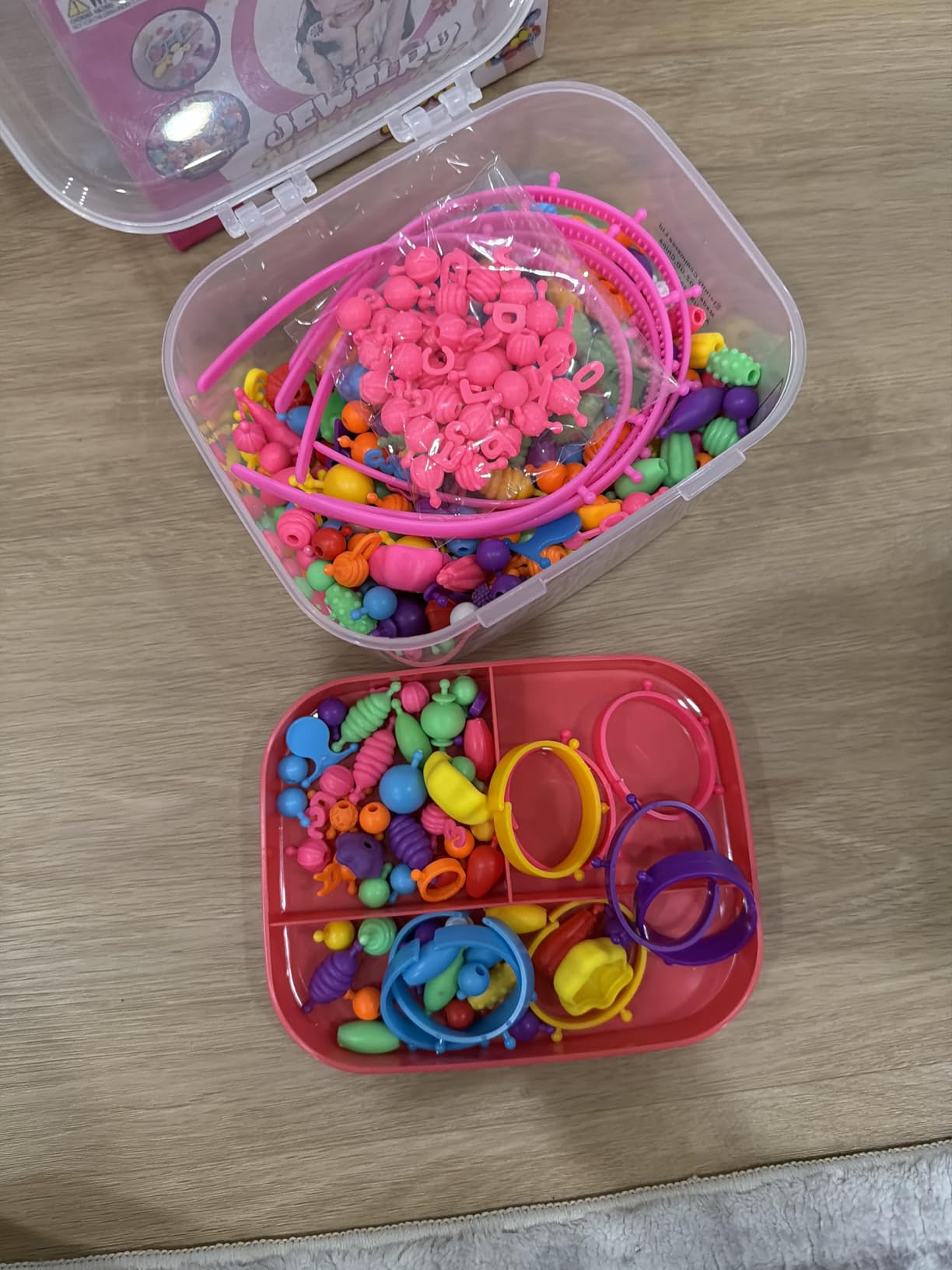 FUNZBO 520+ Snap Pop Beads - Jewelry Making Beads Charms Style Craft Kit, Arts and Crafts for Kids Ages 4-8, Toys for 3-7 Years Old Girls Birthday Gifts Ideas, Bracelet Necklace Ring for Girls customer photo 2
