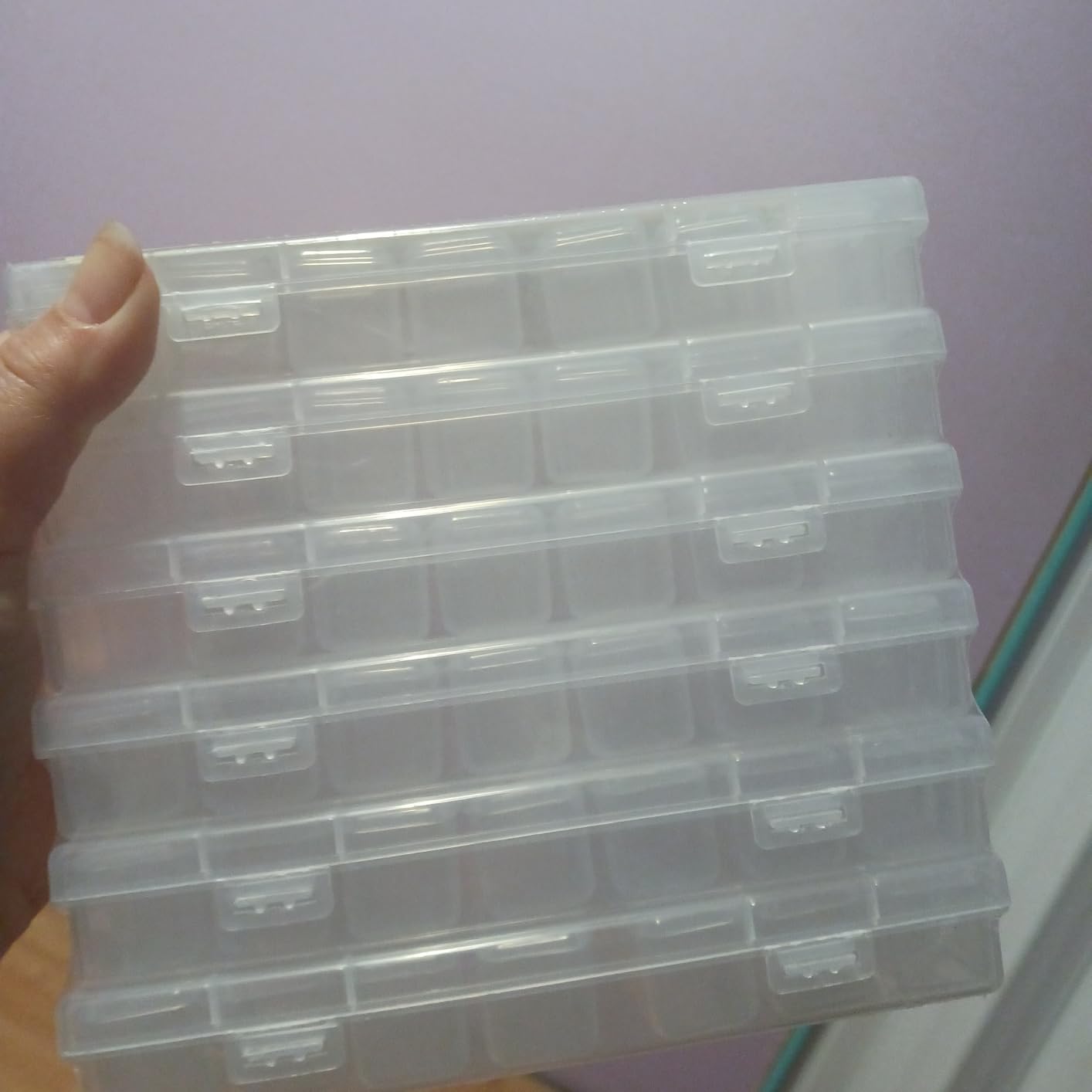 SGHUO 168 Slots 6pcs 28 Grids Diamond Painting Boxes Plastic Organizer, Bead Organizer customer photo 2