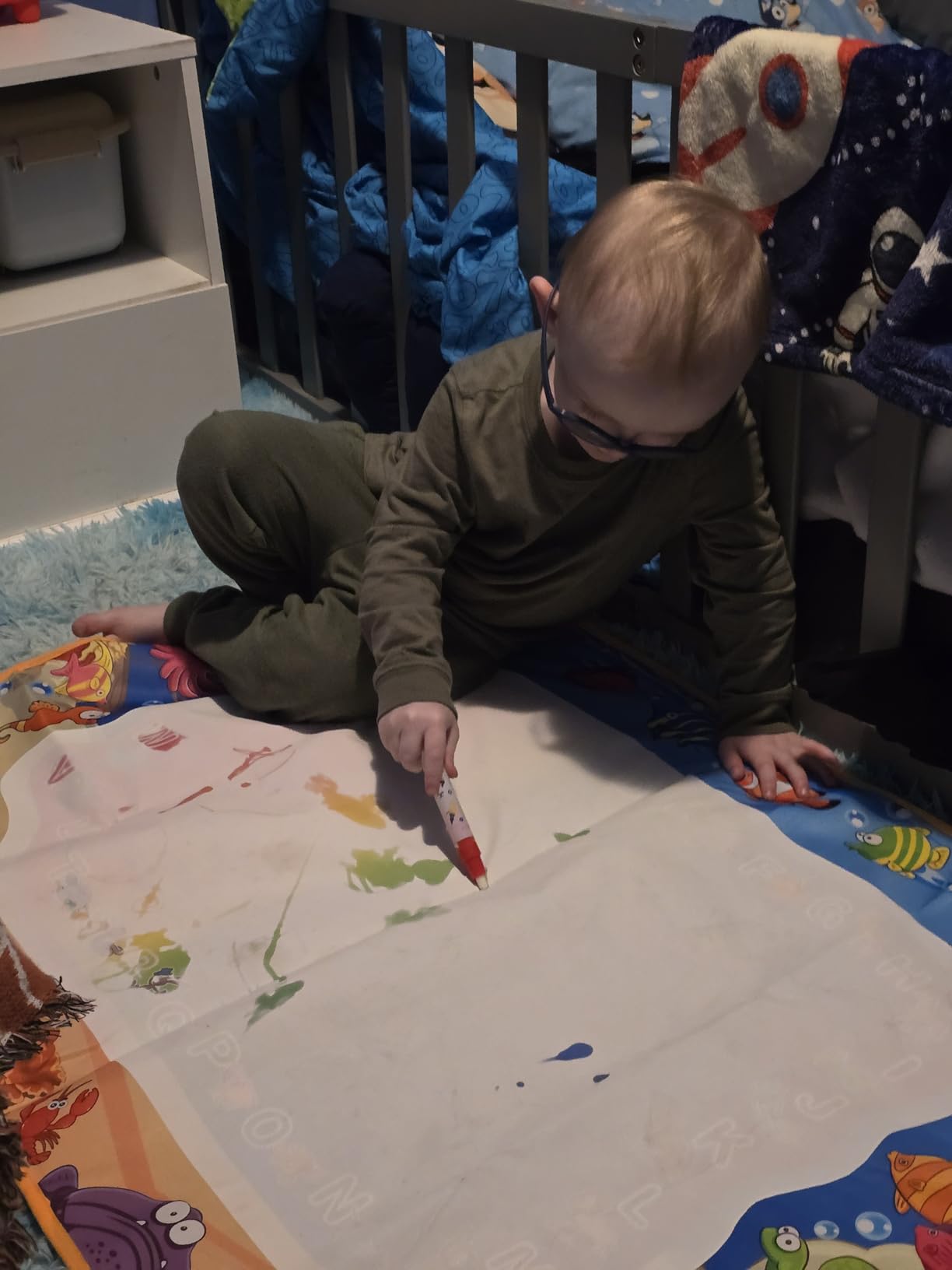 Wedopro Water Doodle Mat 40x30 - Mess-Free Toddler Toys for Ages 3-7 with 27 Pcs | Reusable Water Reveal Educational Drawing Mat for Kids with 24 ABC & Animals | Birthday Gift for Boys & Girls customer photo 2