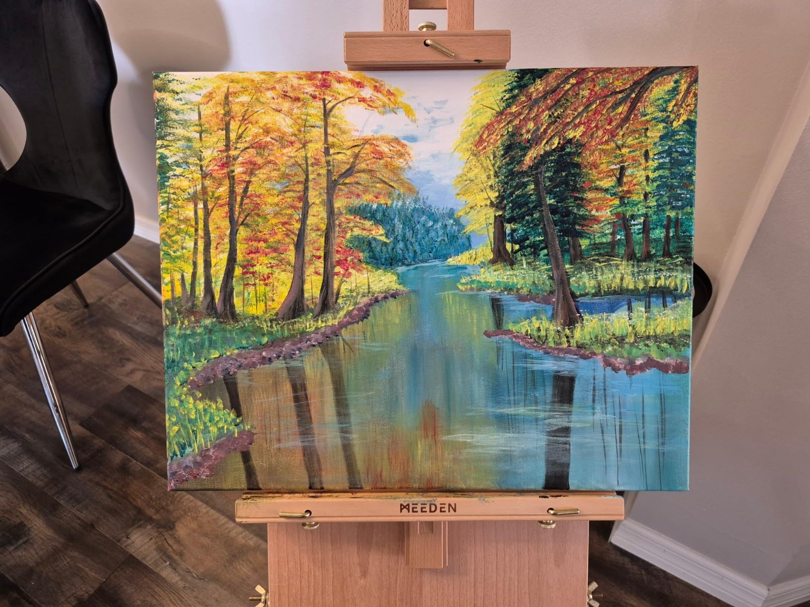 MEEDEN Art Set with French Easel for Professional Artist,Supplies Acrylic Painting(10-60ML) Kit with Paintbrushes for Adults,Pre Painter and Canvas Drawing Starter-Prime Art Series customer photo 1