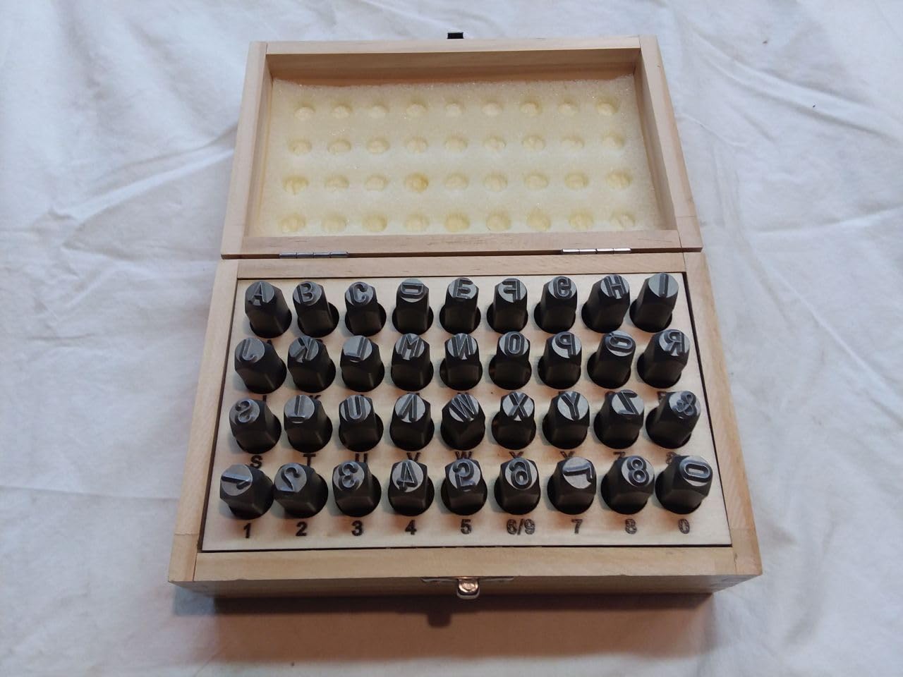 HORUSDY 37-Piece Easy-to-Pick Metal Letter & Number Stamp Set, 1/4