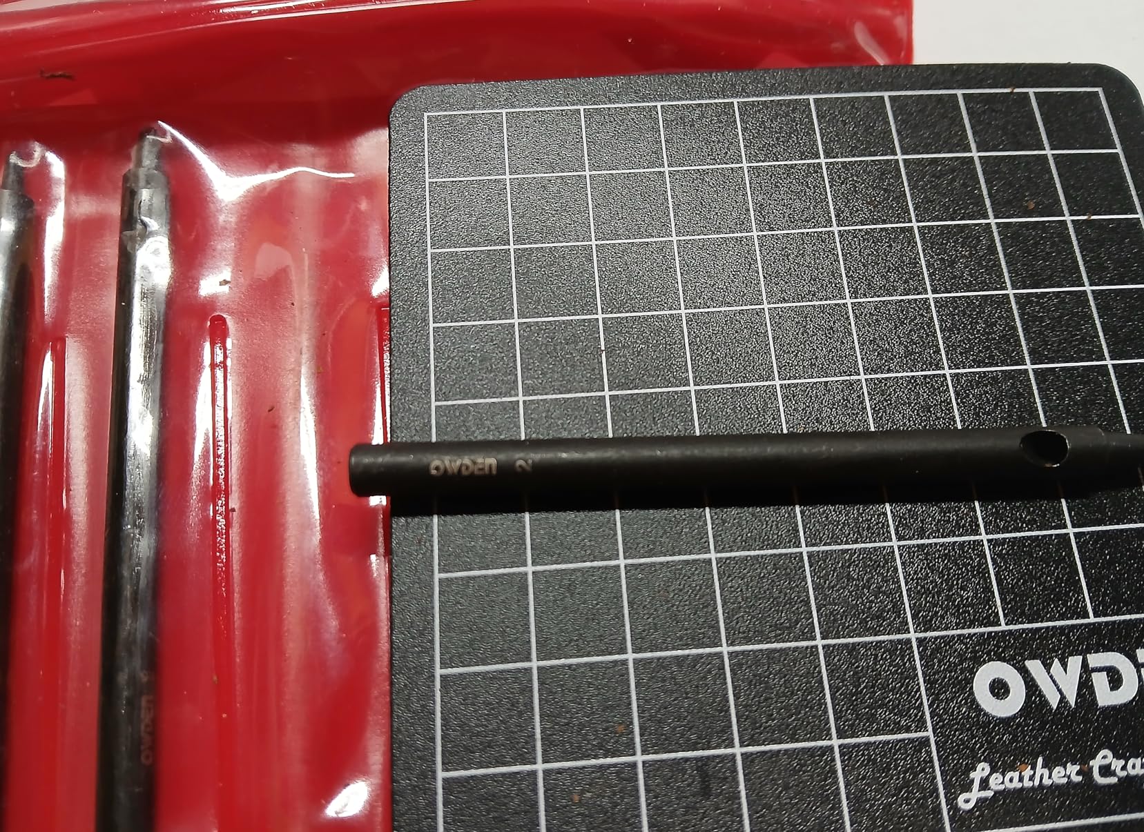 OWDEN Professional 6Pcs. Leather Hollow Punch Set. Size: 1.0-5.0mm for Belt, Watch Band and Strap Gasket. with a Free mini Cutting mat. customer photo 1