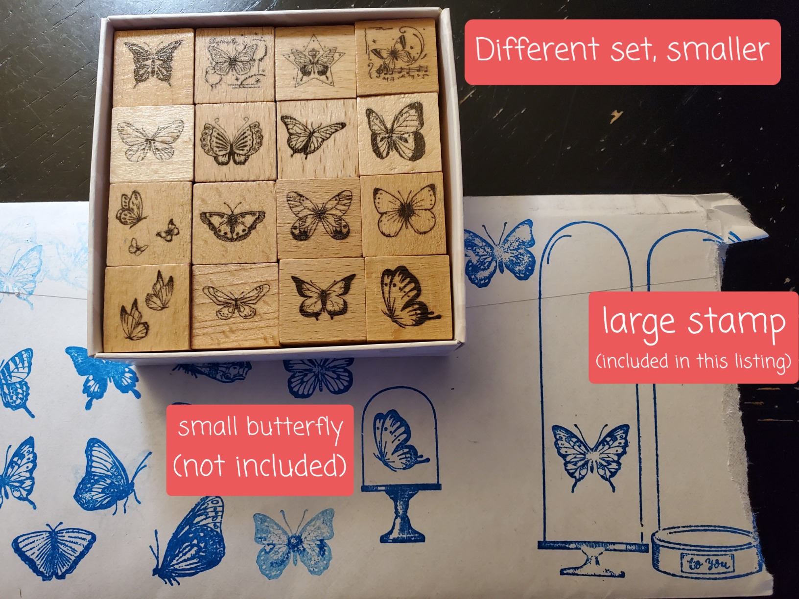 Dizdkizd 8 Pieces Wood Mounted Rubber Stamps, Plant and Flower Decorative Wooden Rubber Stamp Set for DIY Craft customer photo 1
