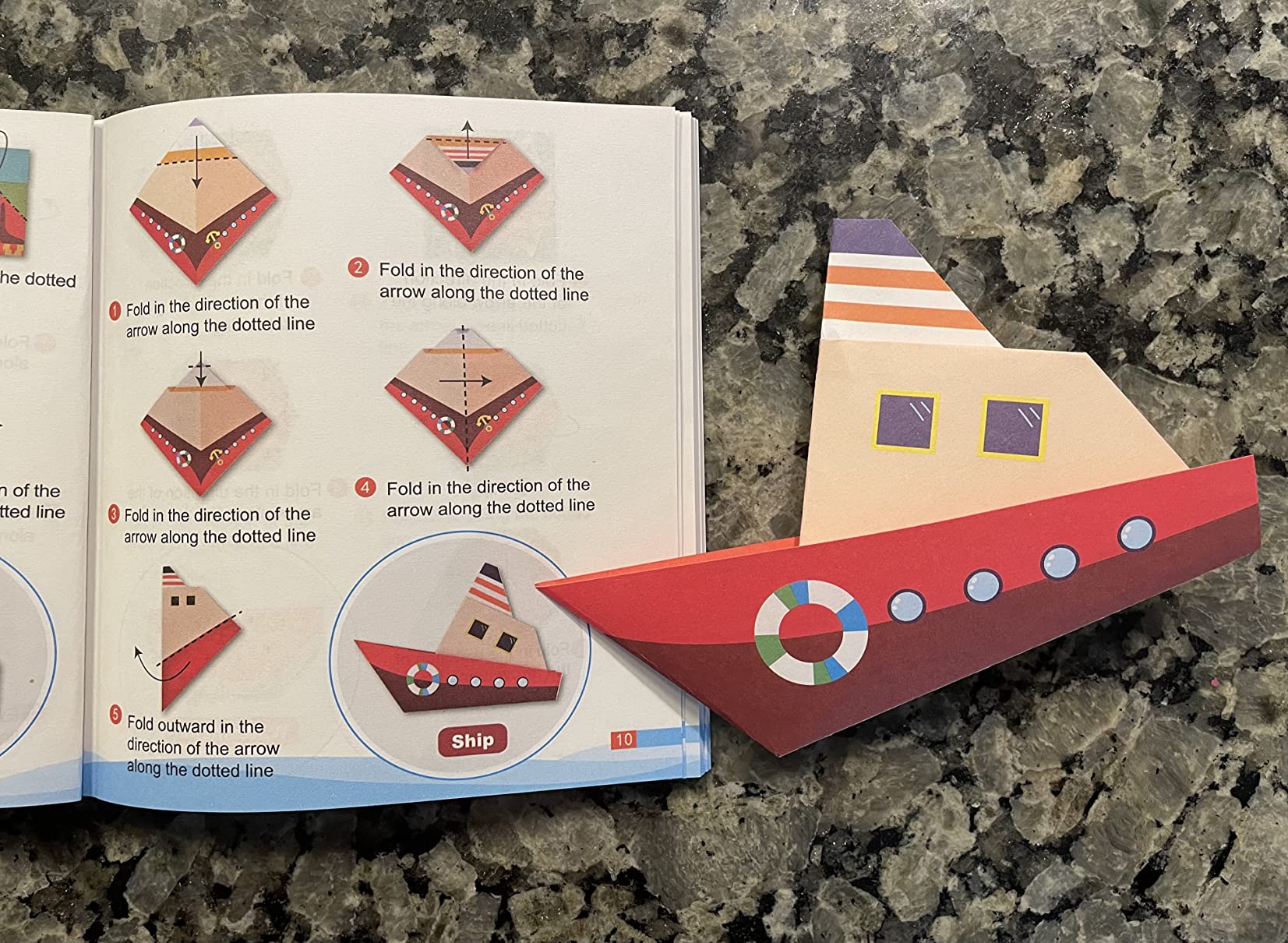 hapray Origami Kit for Kids Ages 5-8 8-12, with Guiding Book, 152 Paper with 72 Patterns, DIY Art and Craft Projects, Beginners Children's Day Gift Boy Girl customer photo 2