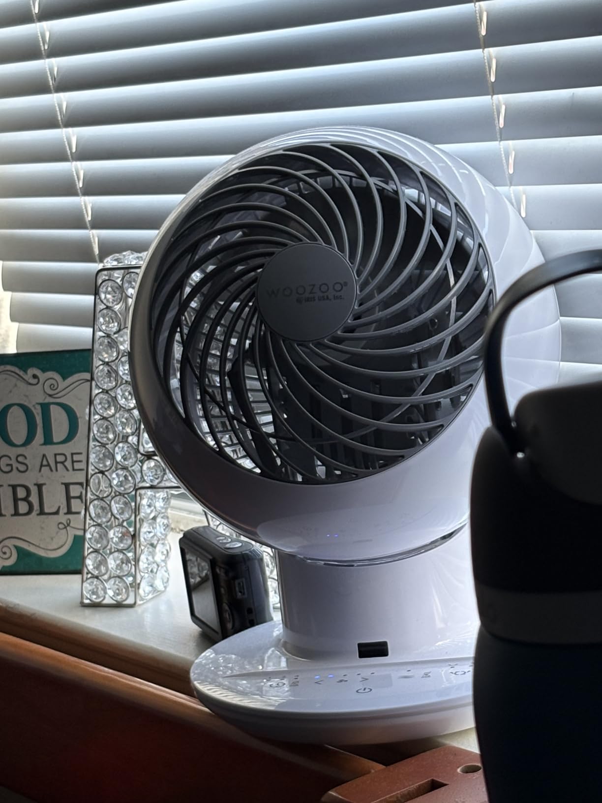 IRIS USA WOOZOO Air Circulator Fan with Remote, Oscillating, 5 Speeds, 82ft Max Air Distance, 90° Adjustable Tilt, 30db Quiet Motor, Small Fan for Bedroom, Office, Dorm, White customer photo 2