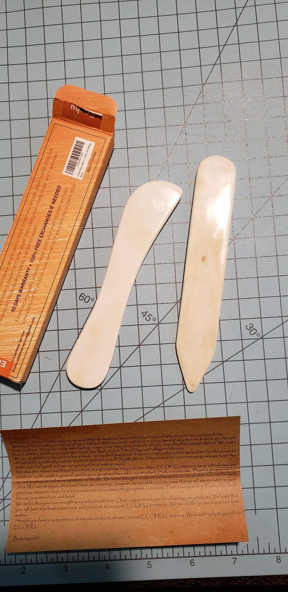 Ecohu Bone Folder & Creaser Tool - 2PCS - Scoring, Folding for Origami, Paper Crafts, Bookbinding, Leather Crafts and Card Making & Folding Paper customer photo 2