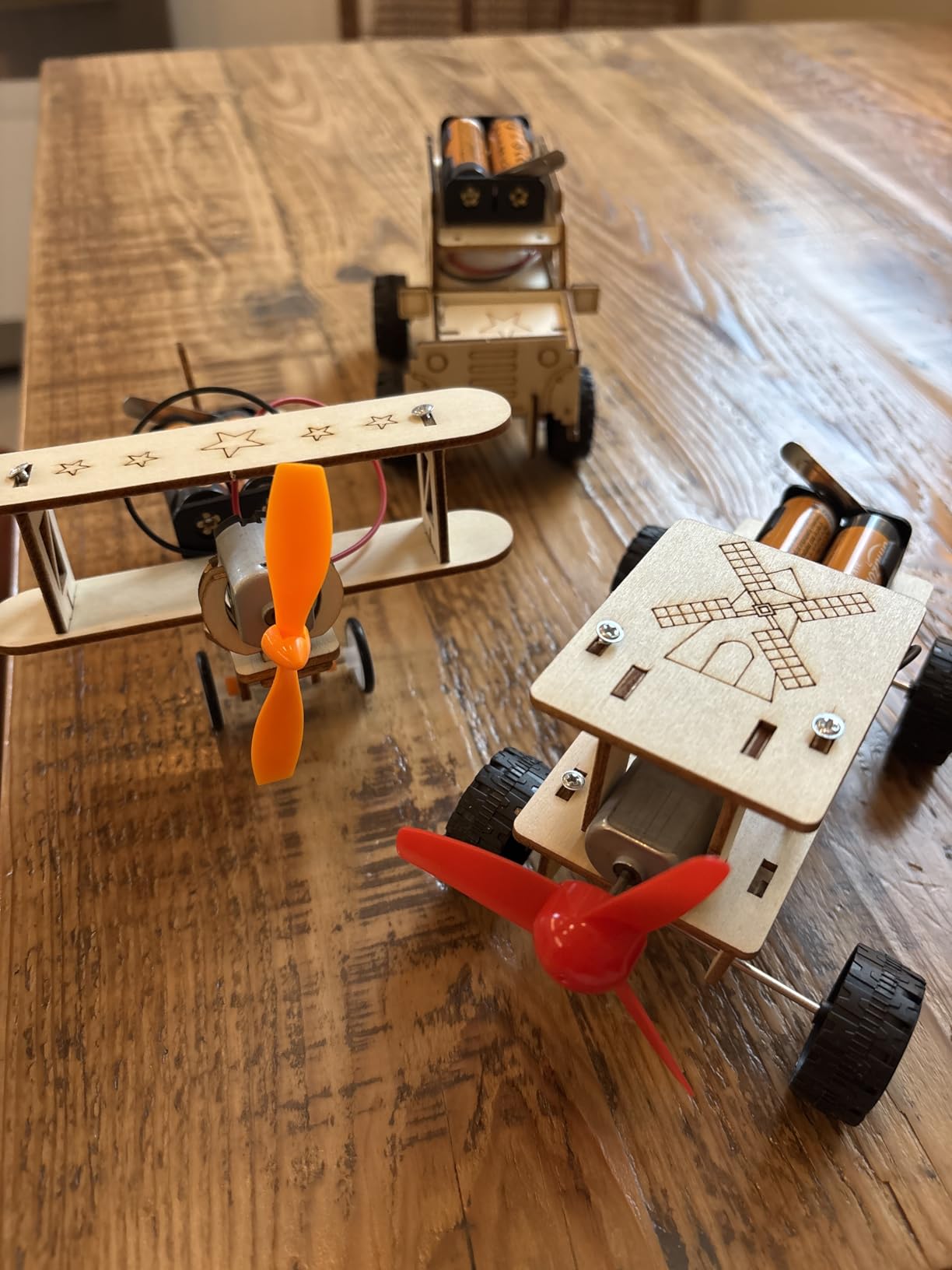 Poraxy 5 in 1 STEM Kits for Kids Age 8-10, Science Building Project Craft, Model Car Kit, STEM Toys for Boys Girls Age 8-12, Wooden 3D Puzzles, Birthday Gifts for 6-13 Year Old customer photo 1