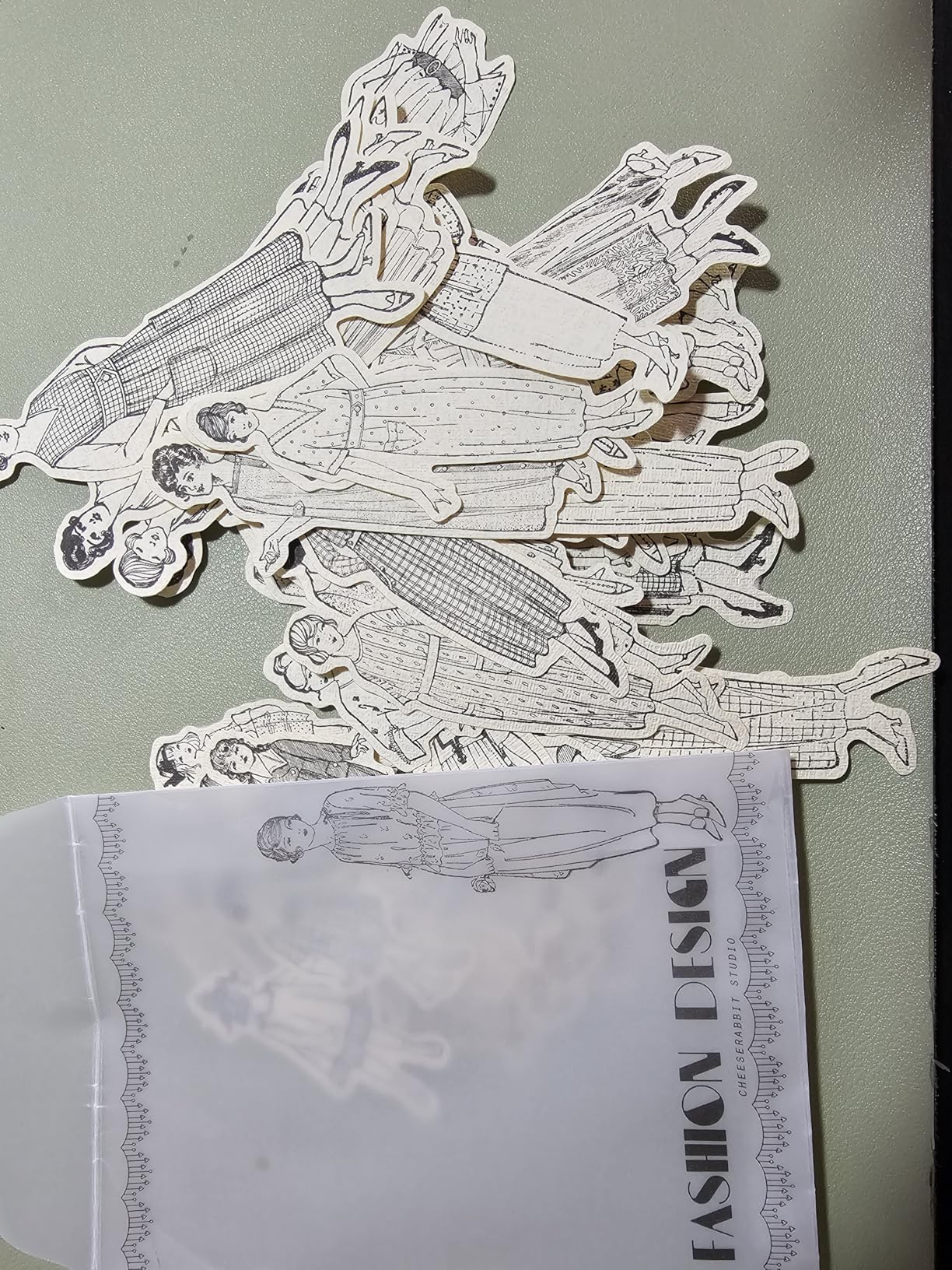 Paper Dolls Ephemera Collage Kit 45PCS by CATaireen Junk Journal Supplies Vintage Picture Cards customer photo 1