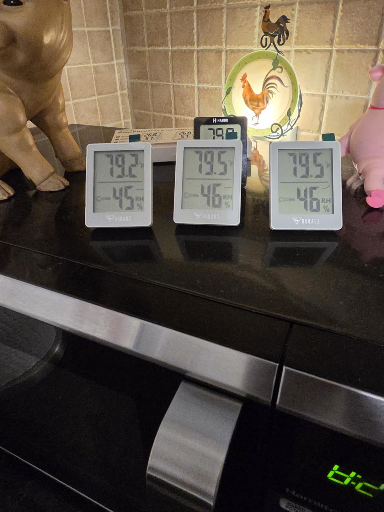 DOQAUS Digital Hygrometer Indoor Thermometer 3 Pack, Room Thermometer with 5s Fast Refresh, Accurate Humidity Meter Temperature Sensor for Home, Bedroom, Baby Room, Office, Greenhouse, Cellar (Black) customer photo 1