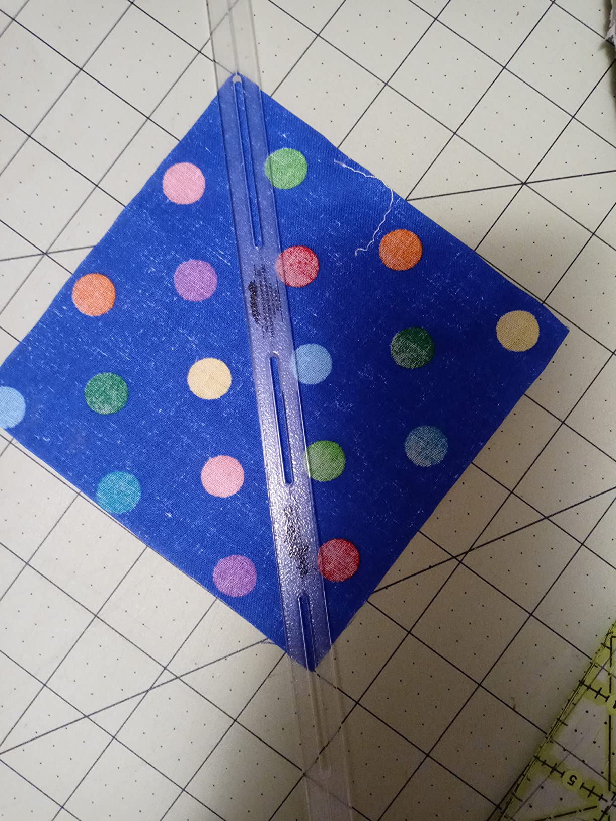 Creative Grids 9in Seam Guide Tool and Quilt Ruler - CGRSMN9 - Made in USA, Non-Slip Grip Acrylic Quilting, Sewing, Crafting, Patchwork Ruler for Marking, Measuring & Cutting Fabric customer photo 1