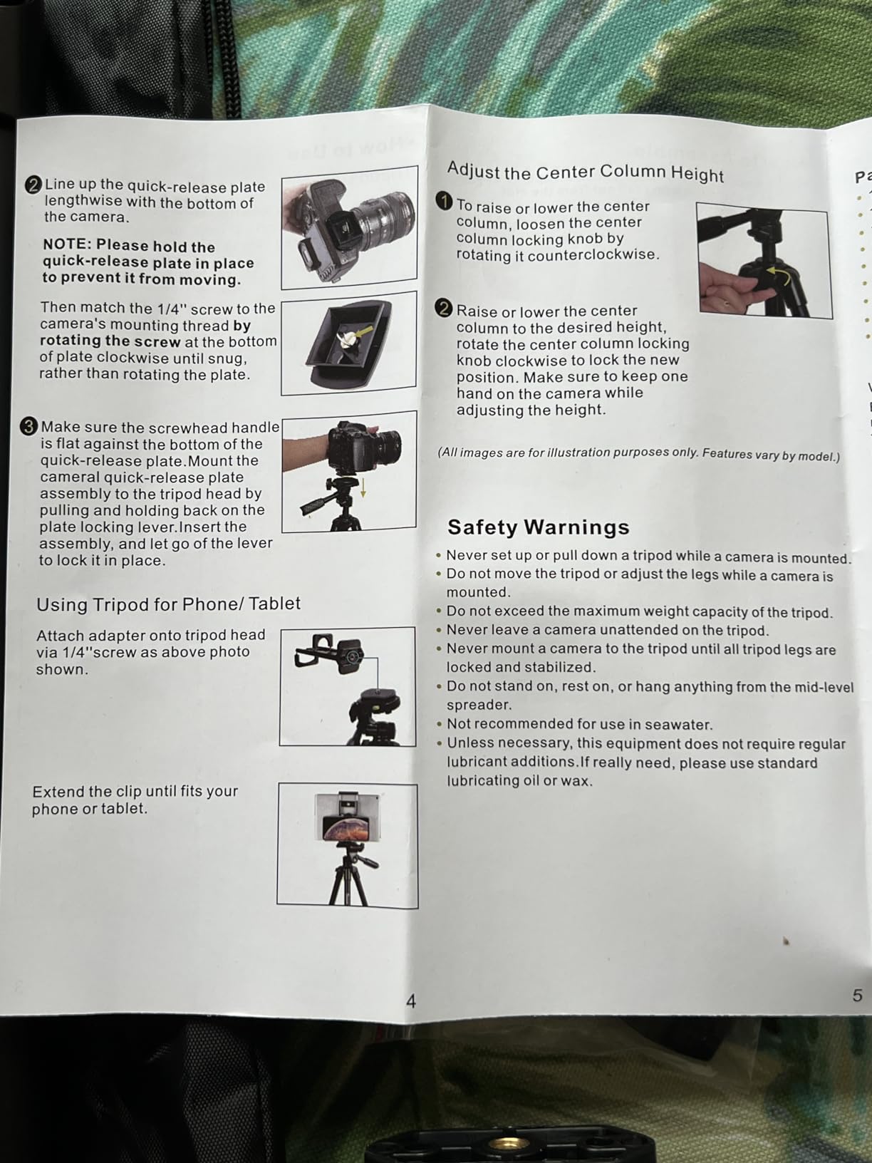Endurax 60'' Camera Tripod Camera Stand for Canon Rebel Eos Nikon DSLR, Travel Tripods for Phone Tablet with Remote Black customer photo 2