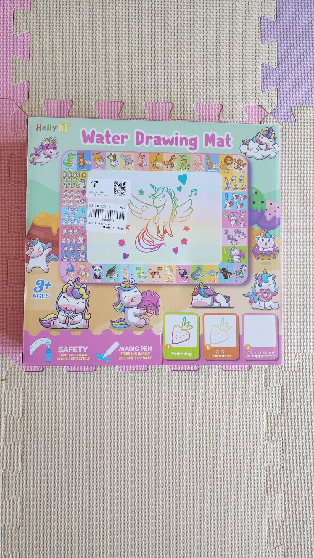 Aqua Water Doodle Mat - Kids Drawing Mat Toddlers Educational Toys for Age 3 4 5 6 7 8 Year Old Boys Girls Gifts - Neon Color Mat Doodle Board Writing Drawing Toys Holiday Christmas Birthday Gifts customer photo 2