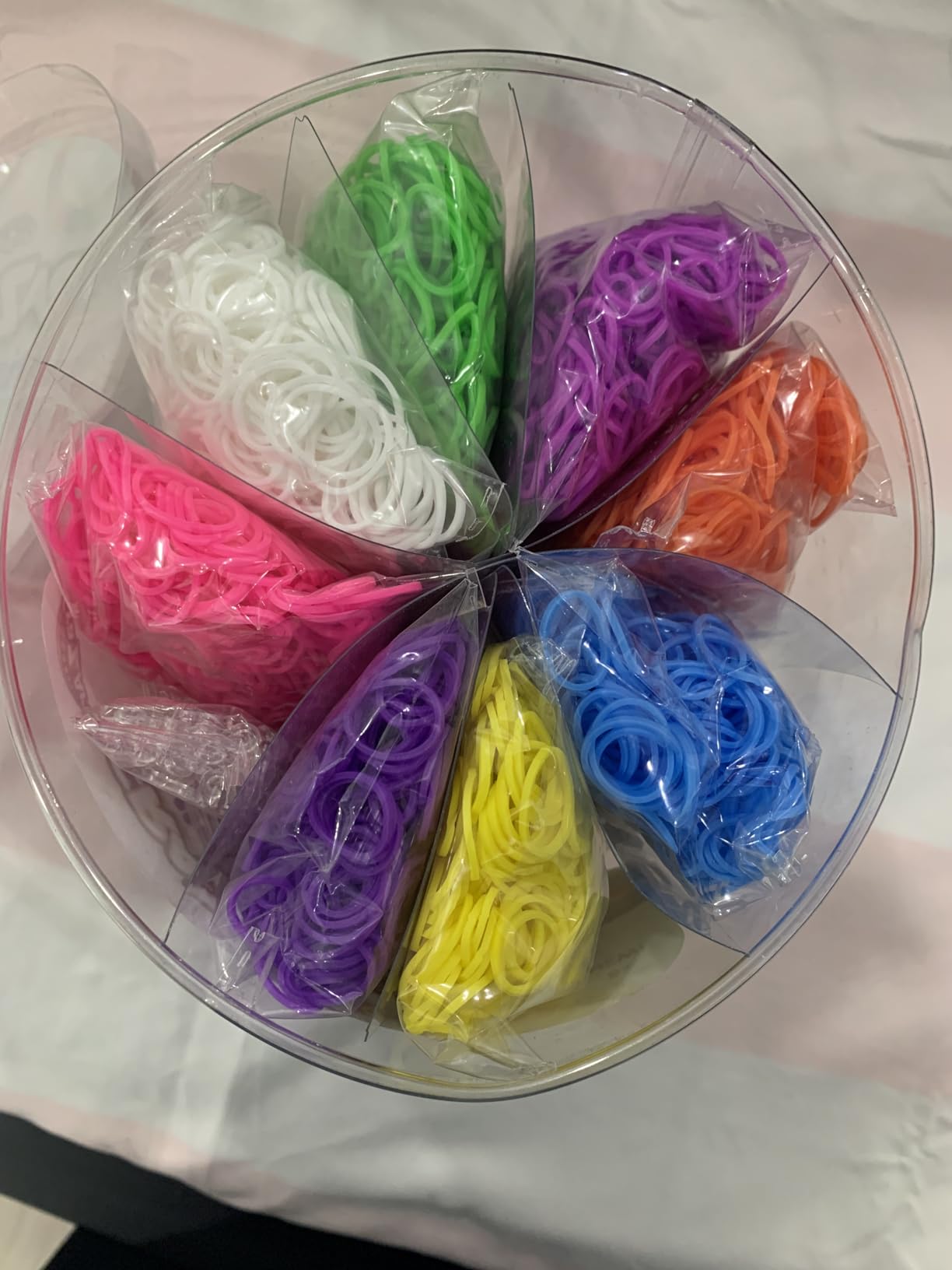 Cra Z Art Cra-Z-Loom Ultimate Tub 8000 Latex Free Rubber Bands and 100 S Clips for Making Crafts in Bold and Bright Colors customer photo 2