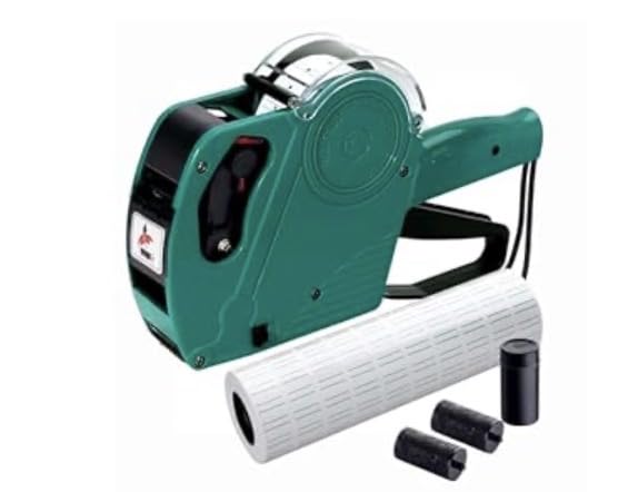 KPX MX5500 Pricing Tag Gun with 5150 pcs White Label Gun Stickers & 3 Extra Inker Rollers, Pricing Label Gun, 8 Digits Retail Pricing Gun and Labels for Grocery Store, Food (Red) customer photo 2