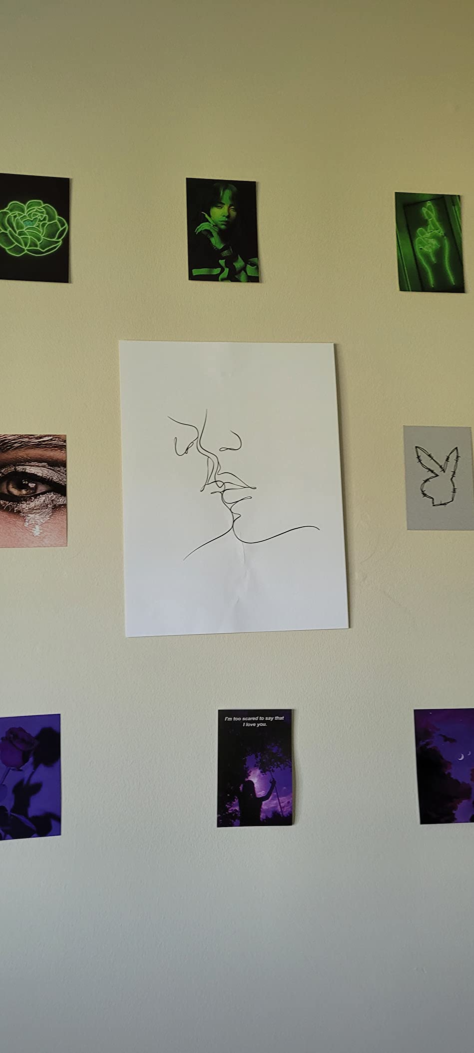 HAUS AND HUES Minimalist Line Art Wall Decor, 12x16 Unframed Poster Print, Modern Wall Art for Bedroom, Abstract Face Collage, Silhouette Wall Art (Unframed) customer photo 2