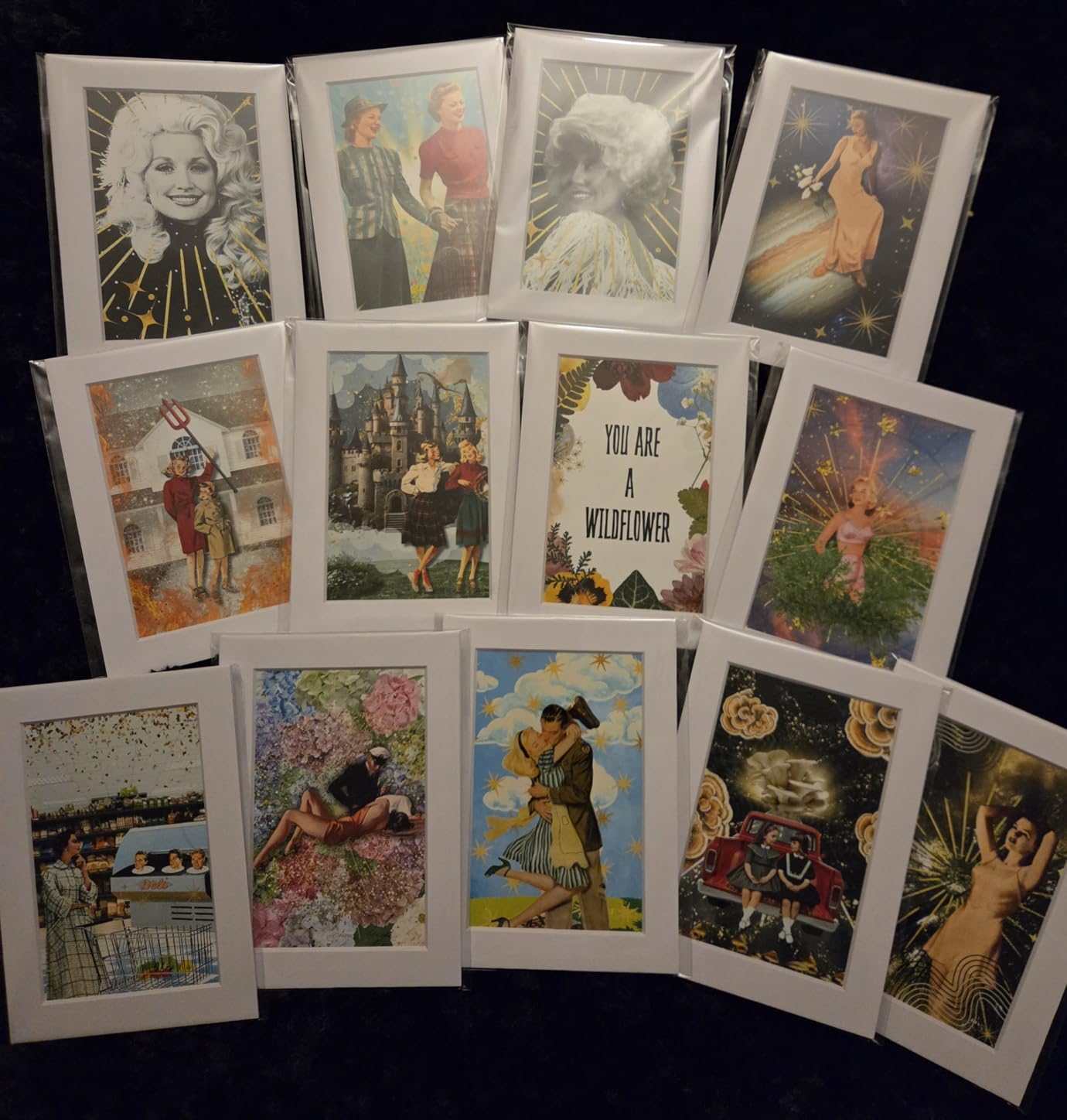 Falling in Art Acid Free 25 Pack 11x14 Pre-Cut Mat Board Show Kit for 8x10 Photos, Prints or Artworks, 25 Core Bevel Cut Matts and 25 Backing Boards and 25 Crystal Plastic Bags, White customer photo 2
