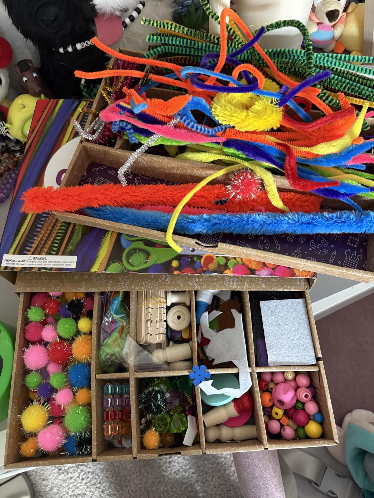 Dan&Darci Arts and Crafts Vault - Craft Supplies Kit in a Box - Birthday Gift for Kids Ages 4 5 6 7 8 9 10 11 & 12 Year Old Girls & Boys - Crafting Set Kits - Gift Ideas for Kid Art Activity Gifts customer photo 1