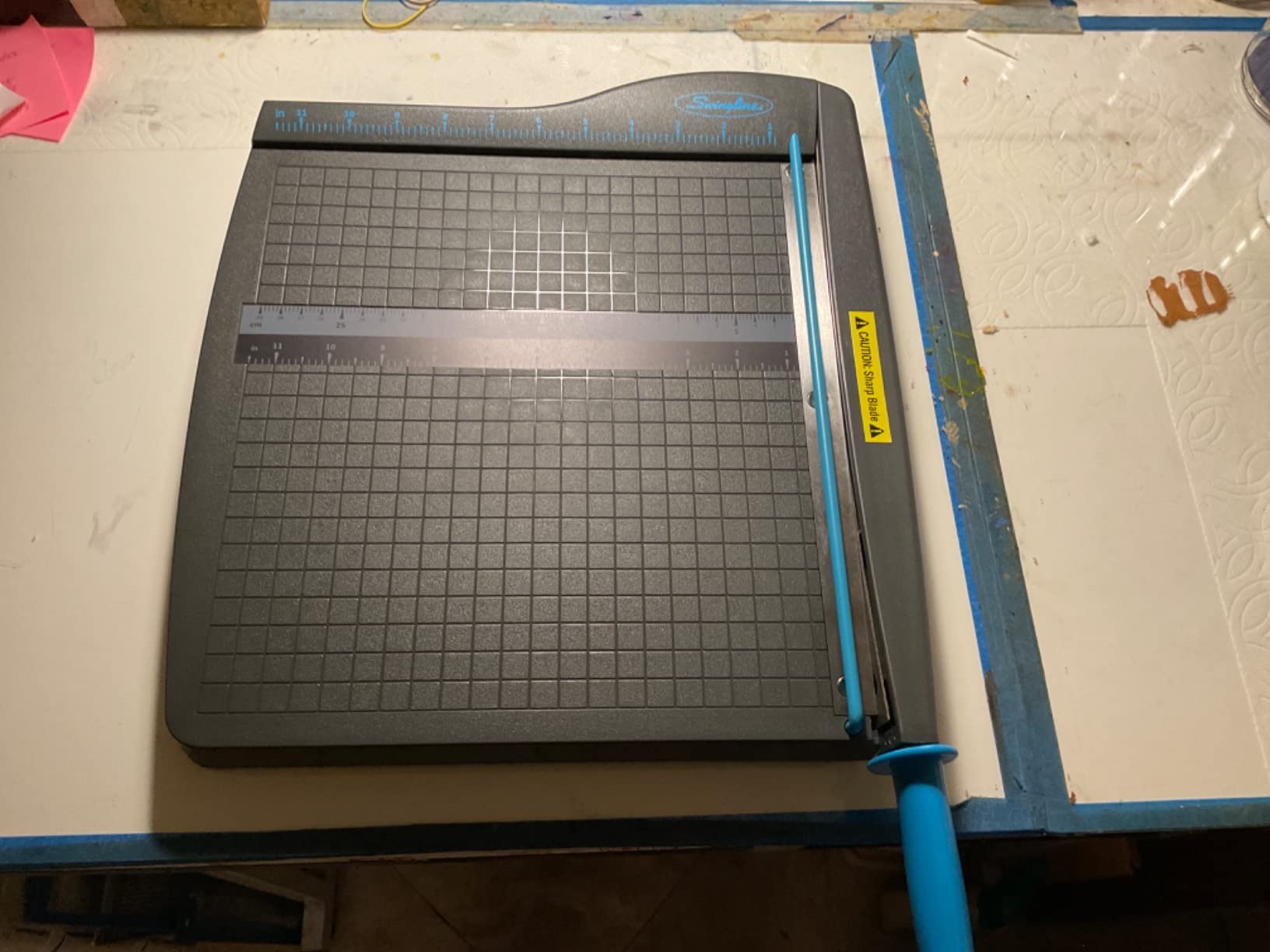 Swingline Guillotine Paper Cutter Heavy Duty, 12 Inch Paper Cutting Board with Guard Rail, Blade Lock customer photo 1
