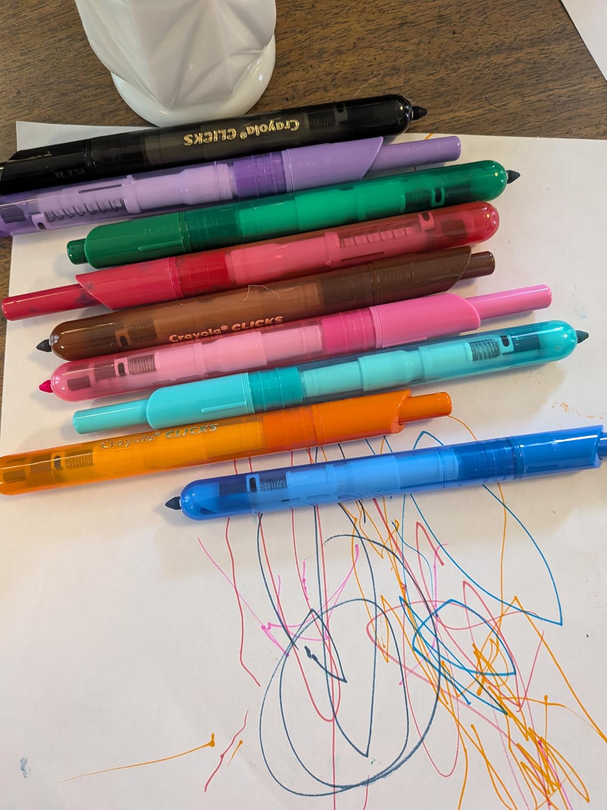 Crayola Clicks Retractable Tip Markers (10ct), Washable Cone Tip Art Marker Set, Cute Aesthetic School Supplies, Classroom Must Haves, Ages 3+ customer photo 2