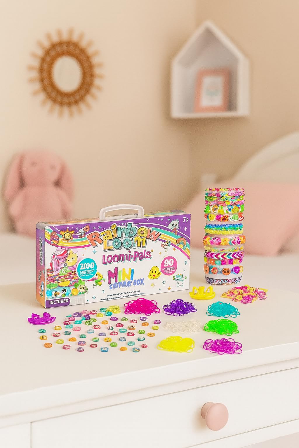 Rainbow Loom Loomi-Pals Mini Combo Set, Features 60 Cute Assorted Loomi-Pals Charms, 1 Happy Loom, 2100 Colorful Bands All in a Carrying Case for Boys and Girls 7+ customer photo 1