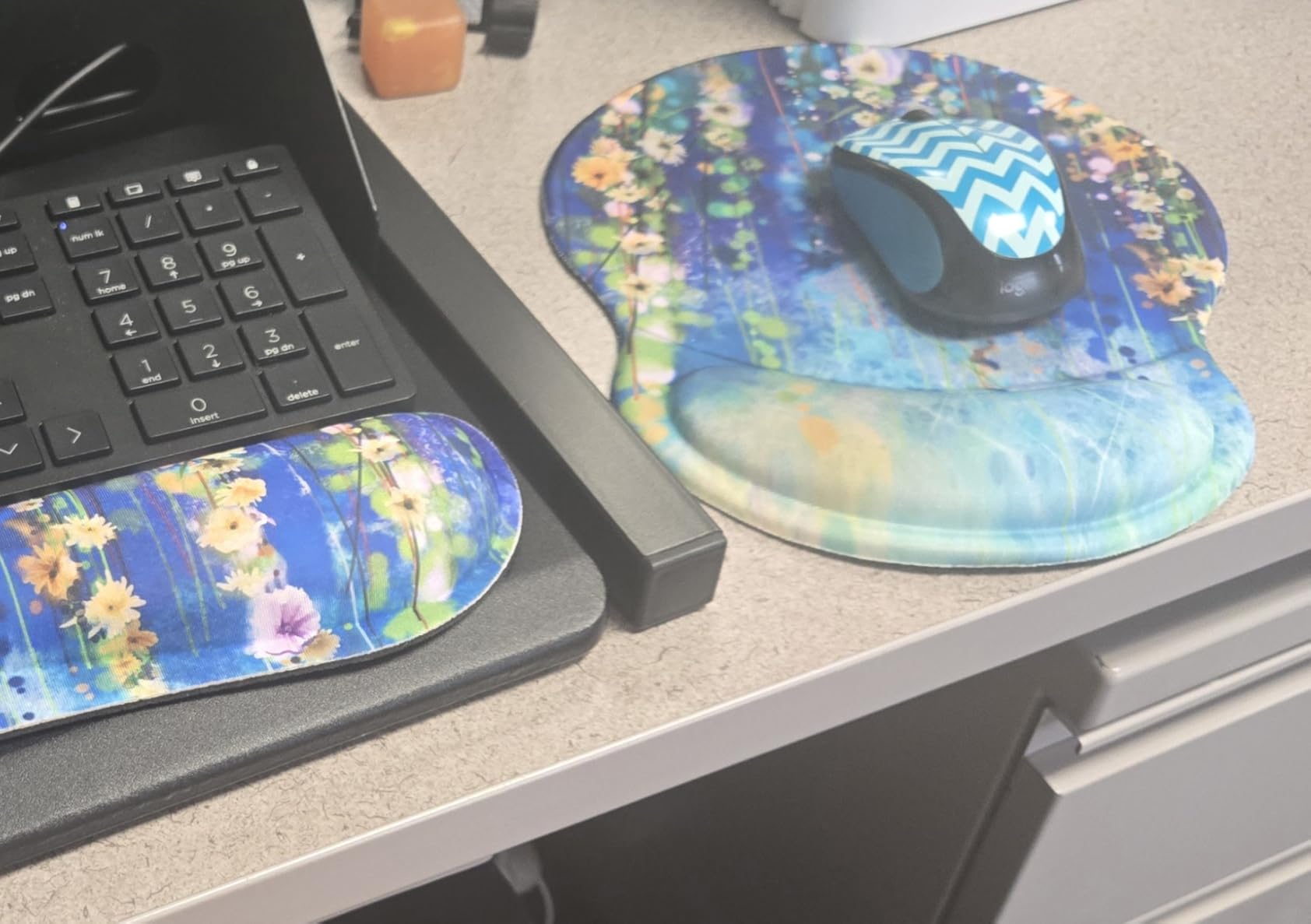 ArtSo Upgraded Wrist Rest Support for Mouse Pad & Keyboard, Ergonomic Gel Mousepad Non-Slip Rubber Base, Soft Memory Foam, Red Van Gogh Painting customer photo 1