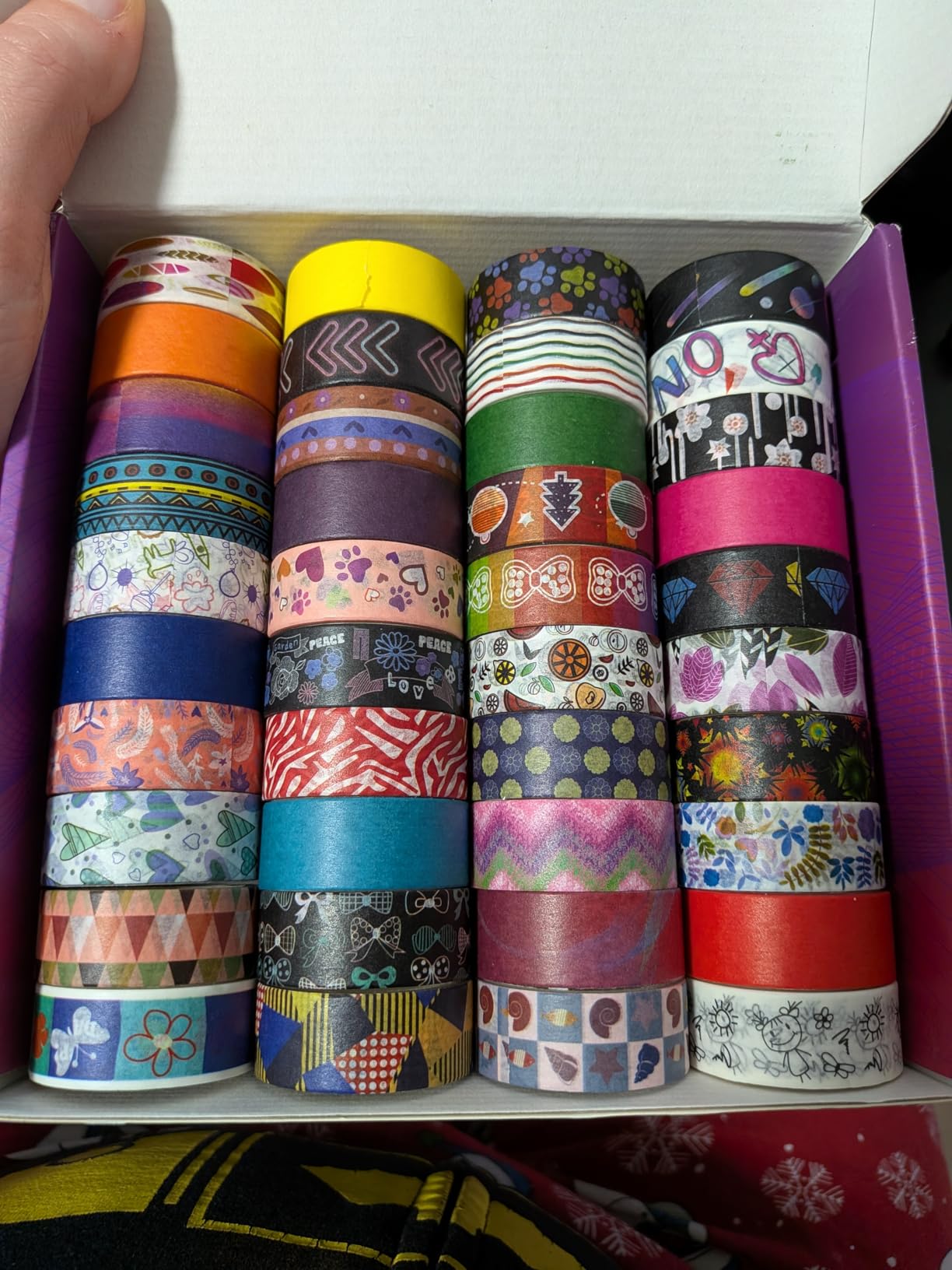 KUNMINGER 40 Rolls Washi Tape Set - 15 mm Wide Colored Decorative Tape for DIY Crafts, Junk Journal Supplies, Scrapbooking Supplies, Bullet Journals, Planners, Party Decorations customer photo 1