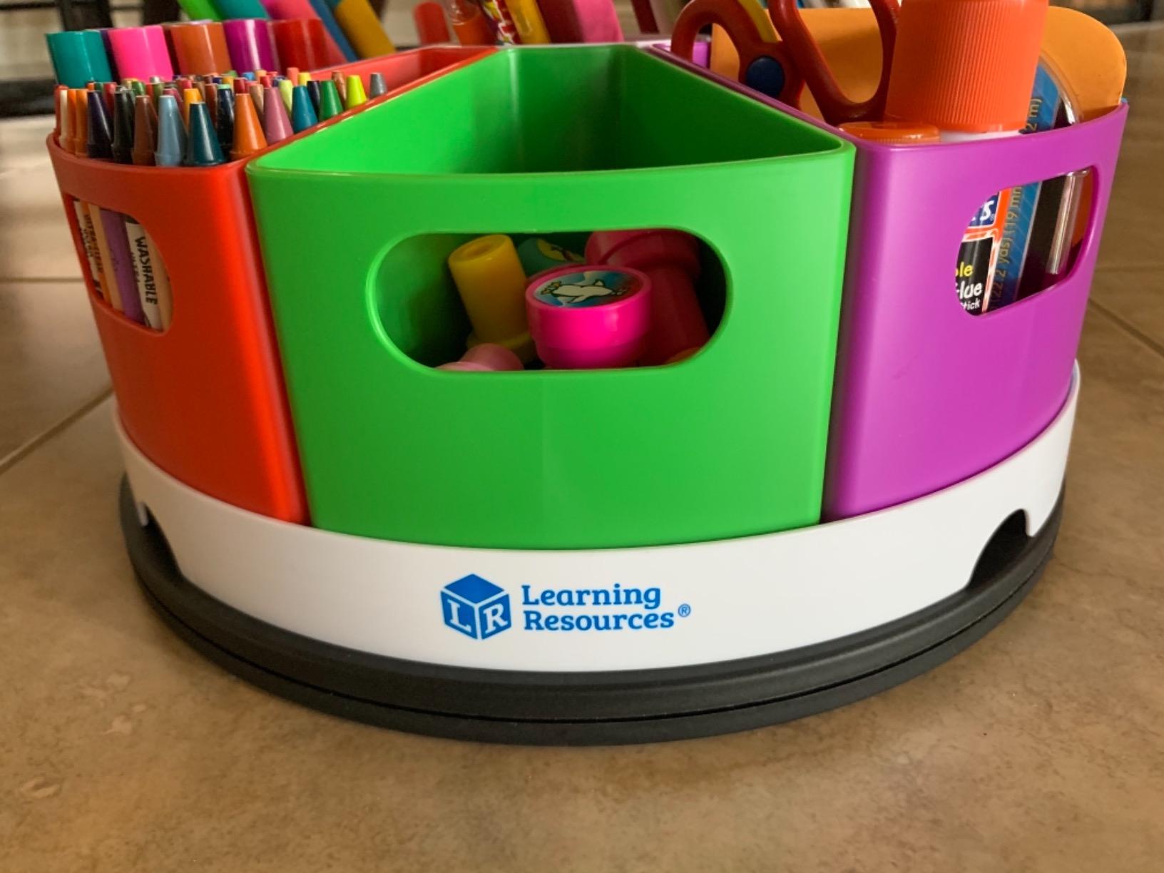 Learning Resources Create-a-Space Storage Center Pastel - Rotating Caddy Organizer for Kids, Art Supply Organizers for Markers, Pens and Pencils, Classroom Table Caddy for Teachers customer photo 2