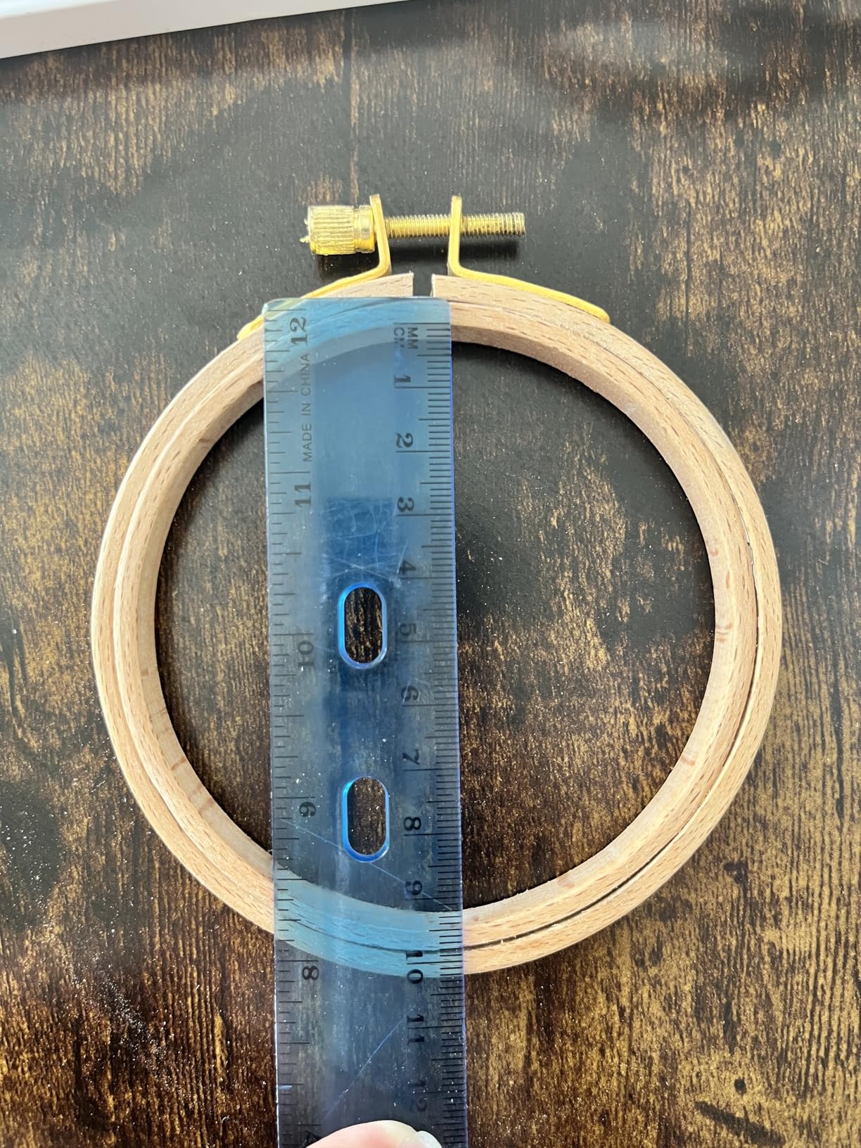 Sherbo 3 Pieces Beech Wood Embroidery Hoops Set By 4 Inch to 6 Inch Circle Hoop Ring Cross Stitch Cotton for DIY Embroidery Floss Starter of Sewing Art Kits Crafts customer photo 1
