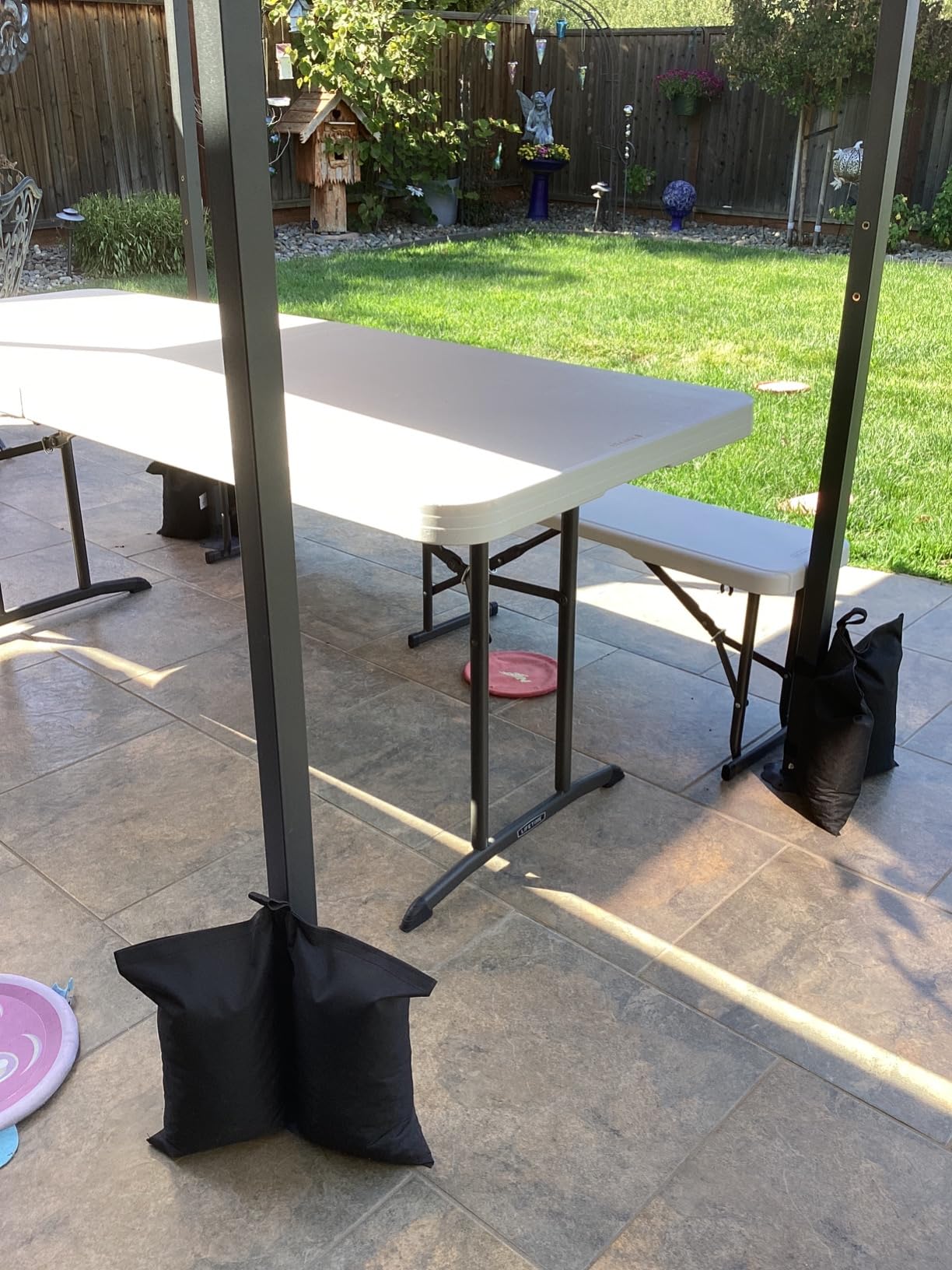 Ontheway Sand Bags for Canopy Tent, Heavy Duty Weights Sandbags, 4pcs-Pack (Black) customer photo 1
