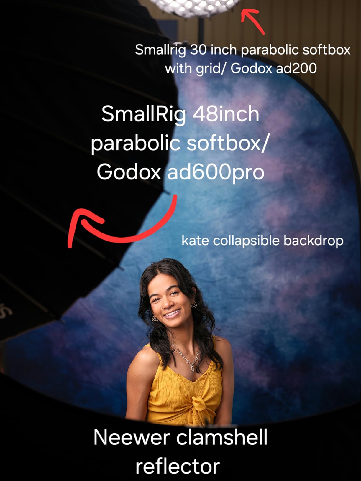 Kate 5x6.5ft Collapsible Backdrop Pop Up Photo Backdrops Grey Brown Portable Background for Portrait Photography, for Video, for Live Stream customer photo 2