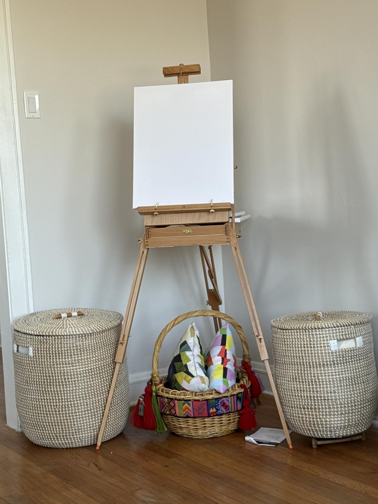 VISWIN Professional All-in-One Art Painting Kit with Beech Wood French Easel, 96 Acrylic, Watercolor & Oil Paint Set, Canvases, Painting Set with Supplies for Adults, Artists, Beginners customer photo 1