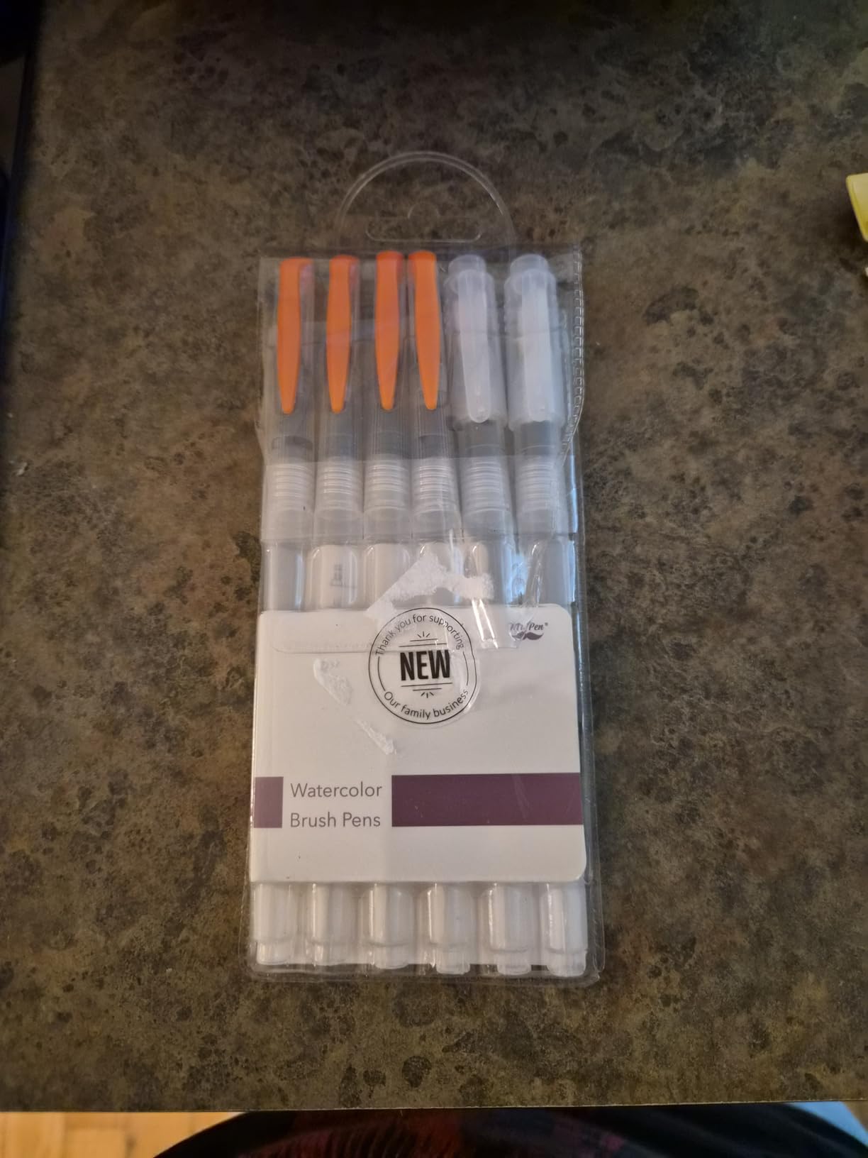 Mr. Pen- Watercolor Brush Pens, 6 pcs, 3 x Point Tips and 3 x Flat Tips Styles, Nylon Bristles, Refillable Watercolor Pens for Acrylic, Gouache, Crayons, Ideal for Artists, Drawing, Sketching customer photo 1