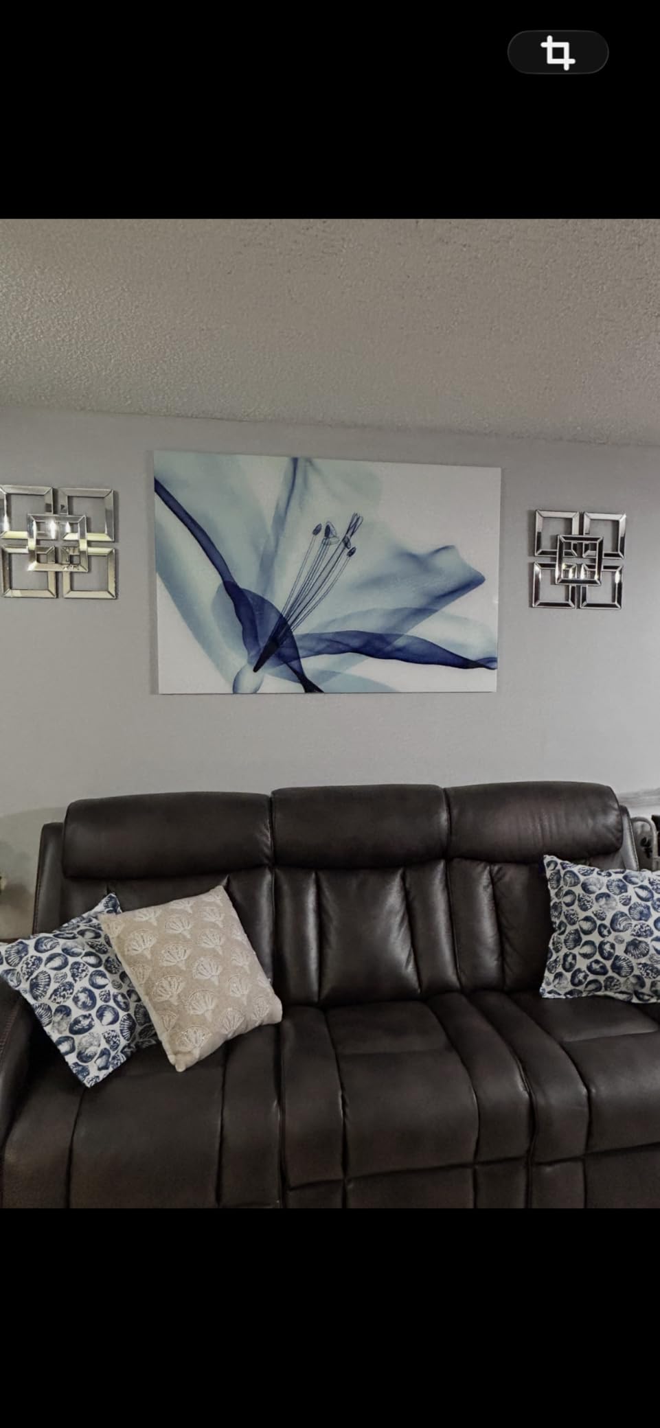 Empire Art Direct Frameless Free Floating Tempered Glass Panel Graphic Flower Wall Art Ready to Hang, 24