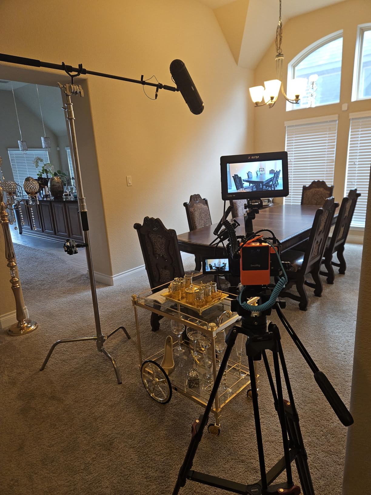 Heavy Duty C Stand 10.8ft/330cm with Boom Arm Sandbag Grips, 100% Stainless Steel Photography Light Stand Studio Monolight, Softbox, Reflector (Max Loading 44 Pounds) customer photo 1