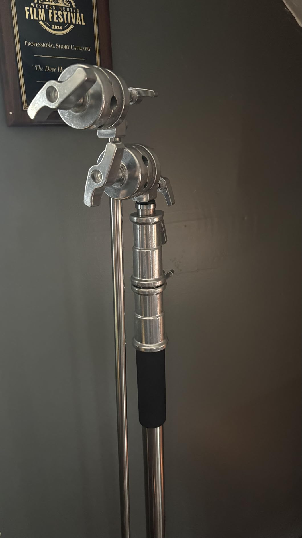 Heavy Duty C Stand 10.8ft/330cm with Boom Arm Sandbag Grips, 100% Stainless Steel Photography Light Stand Studio Monolight, Softbox, Reflector (Max Loading 44 Pounds) customer photo 2