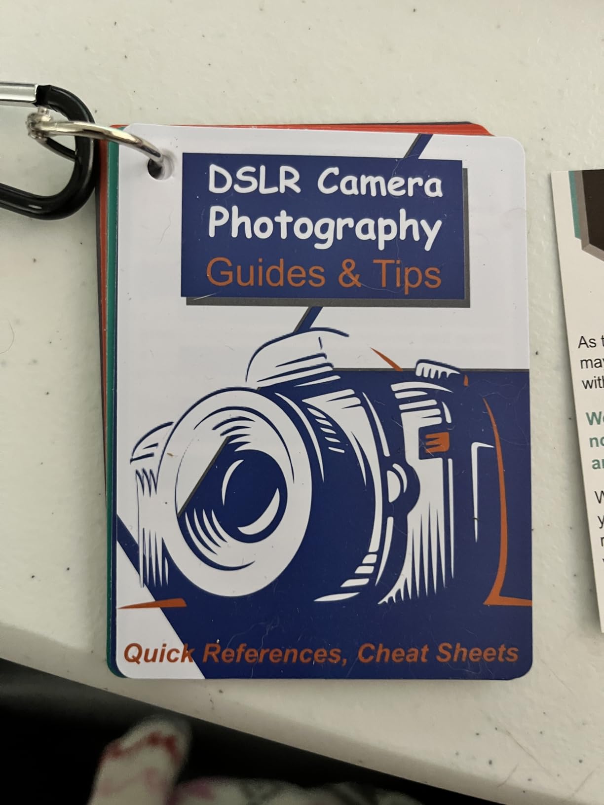 DSLR Cheat Sheet Photography Accessories Camera Accessories for Canon Nikon Sony Photography Gifts for Photographer Quick Reference Cards Guides Tips Settings Exposure Modes Composition And More 4x3in customer photo 2